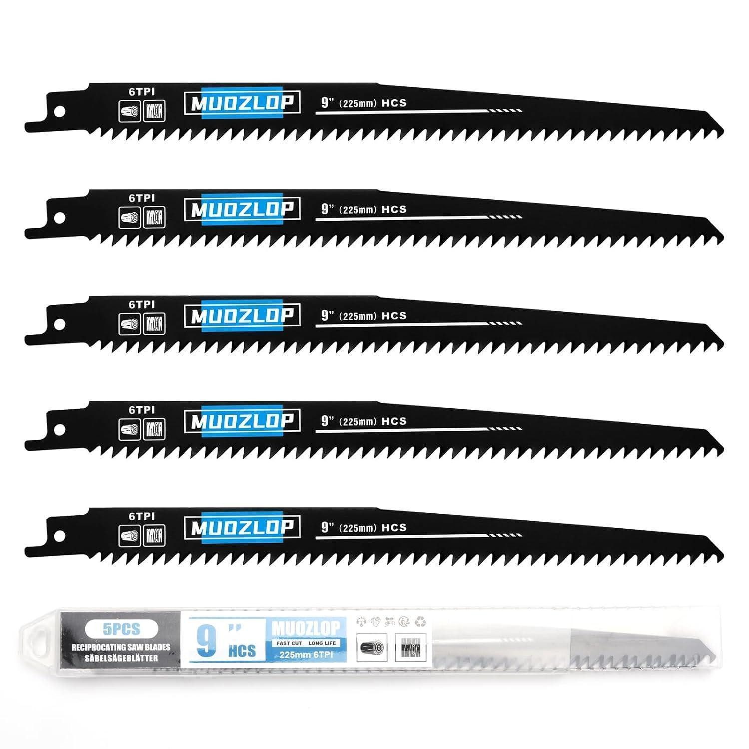 LuxusKollektion Säbelsägeblatt Säbelsägeblätter Set Pack Säbelsäge Holz 6TPI,225mm 5