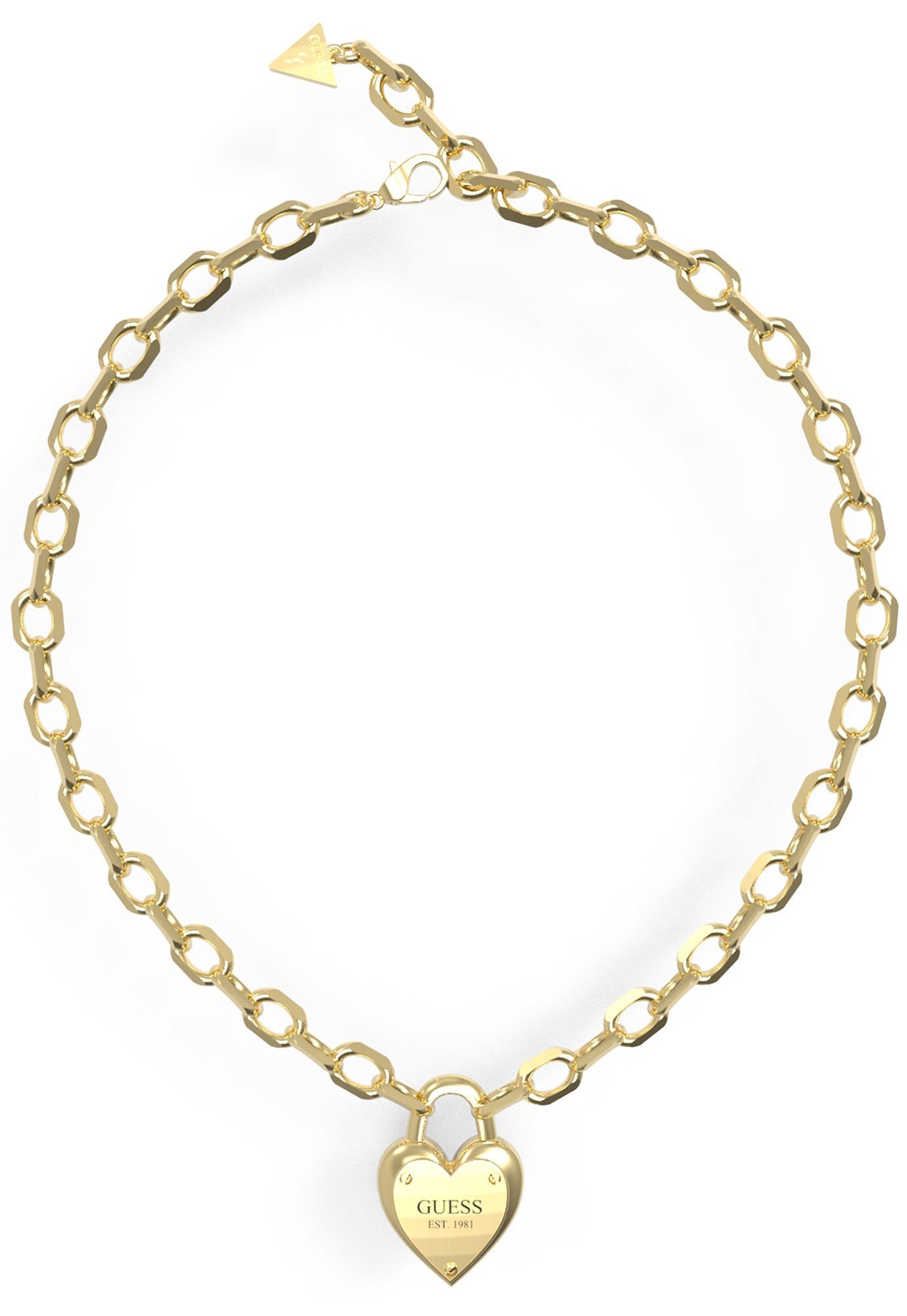 Guess Kette mit Anhänger Herz-Schloss G...