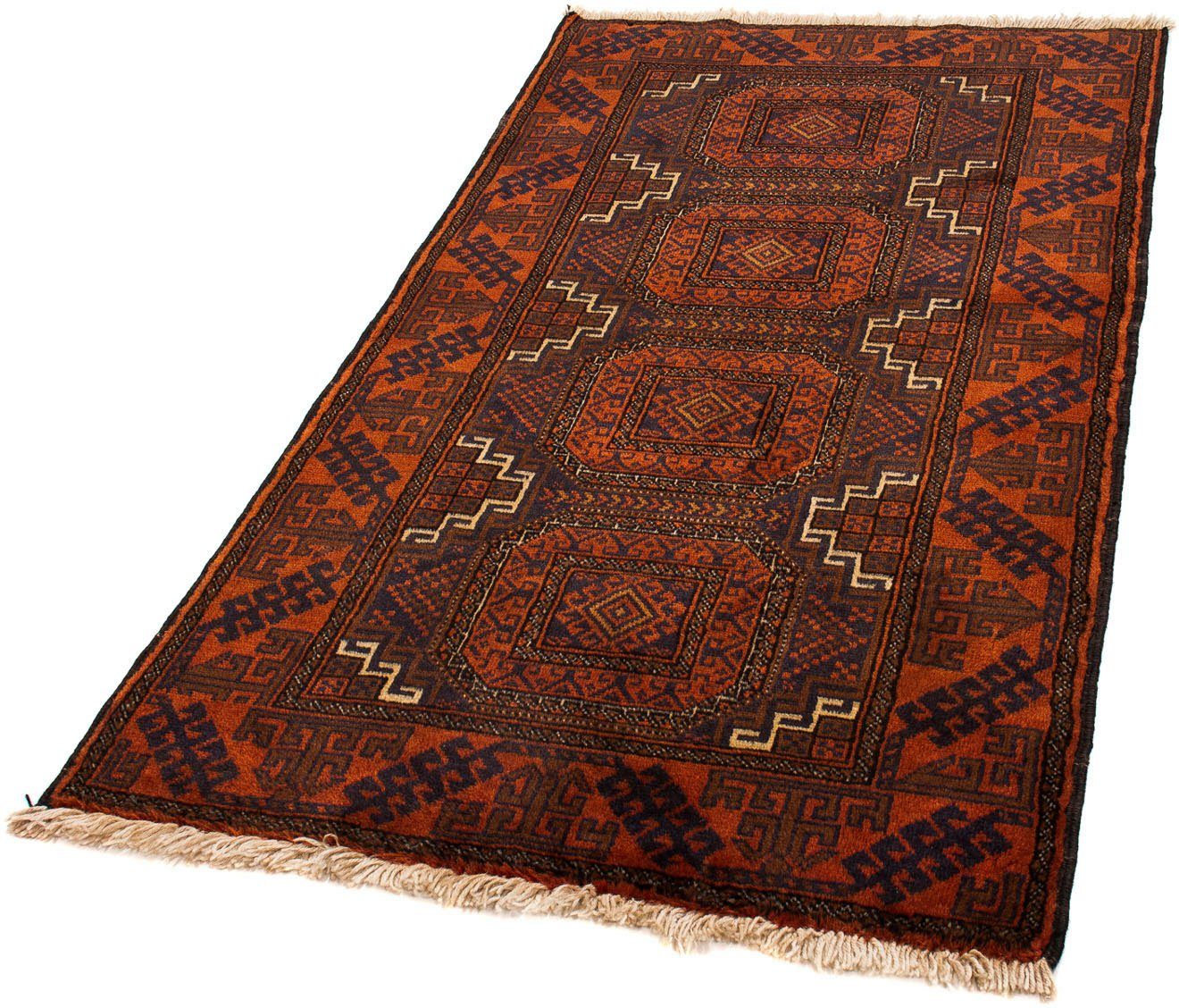 Orientteppich Belutsch - 160 x 90 cm - braun, morgenland, rechteckig, Höhe: 8 mm, Wohnzimmer, Handgeknüpft, Einzelstück mit Zertifikat | Kurzflor-Teppiche