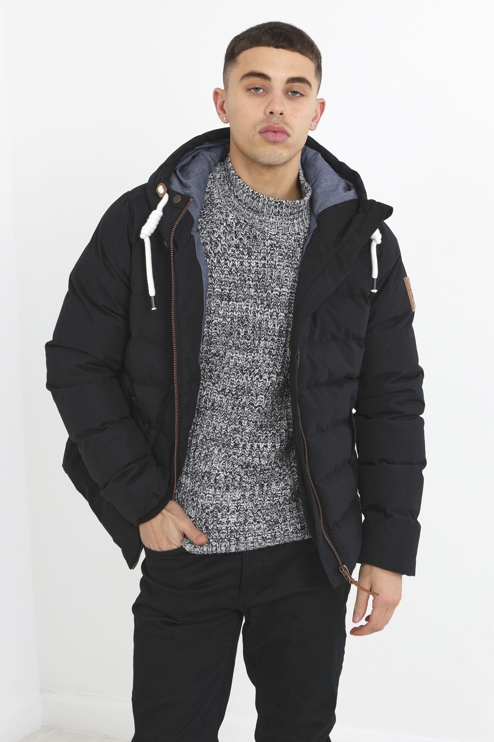 Kapuze schwarz Brave Winterjacke mit 'CHANDLER' Soul