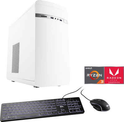 CSL Sprint V28984 Gaming-PC (AMD Ryzen 3 3200G, AMD Radeon Vega 8, 8 GB RAM, 500 GB SSD, Luftkühlung)