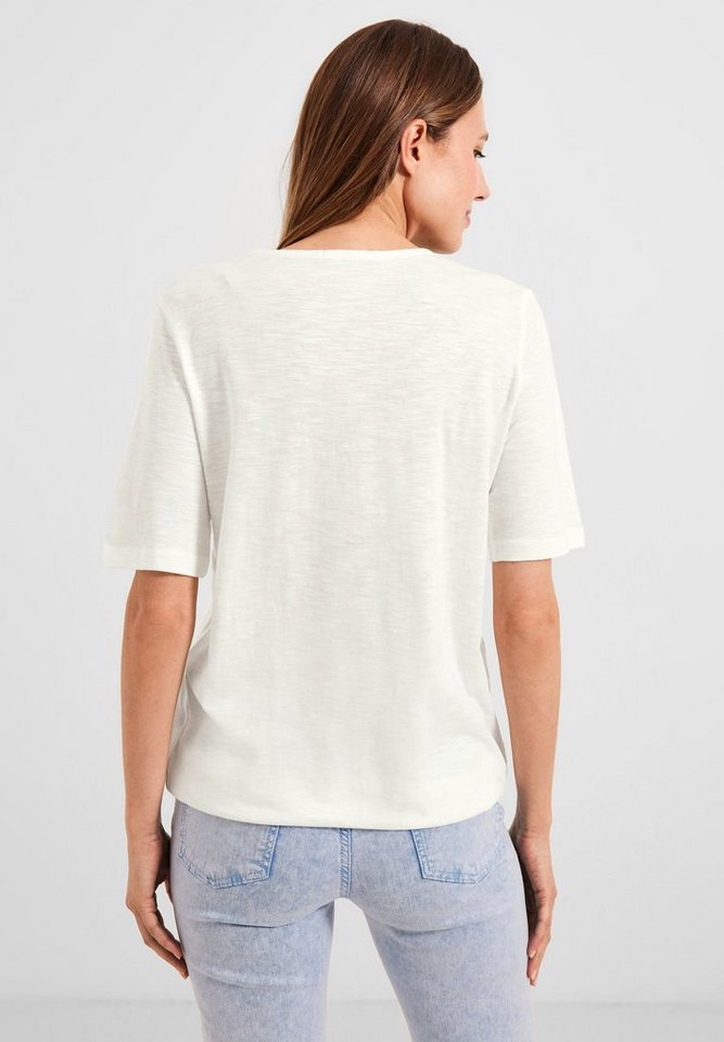 Cecil T-Shirt aus softem Materialmix, Damen Tunikashirt