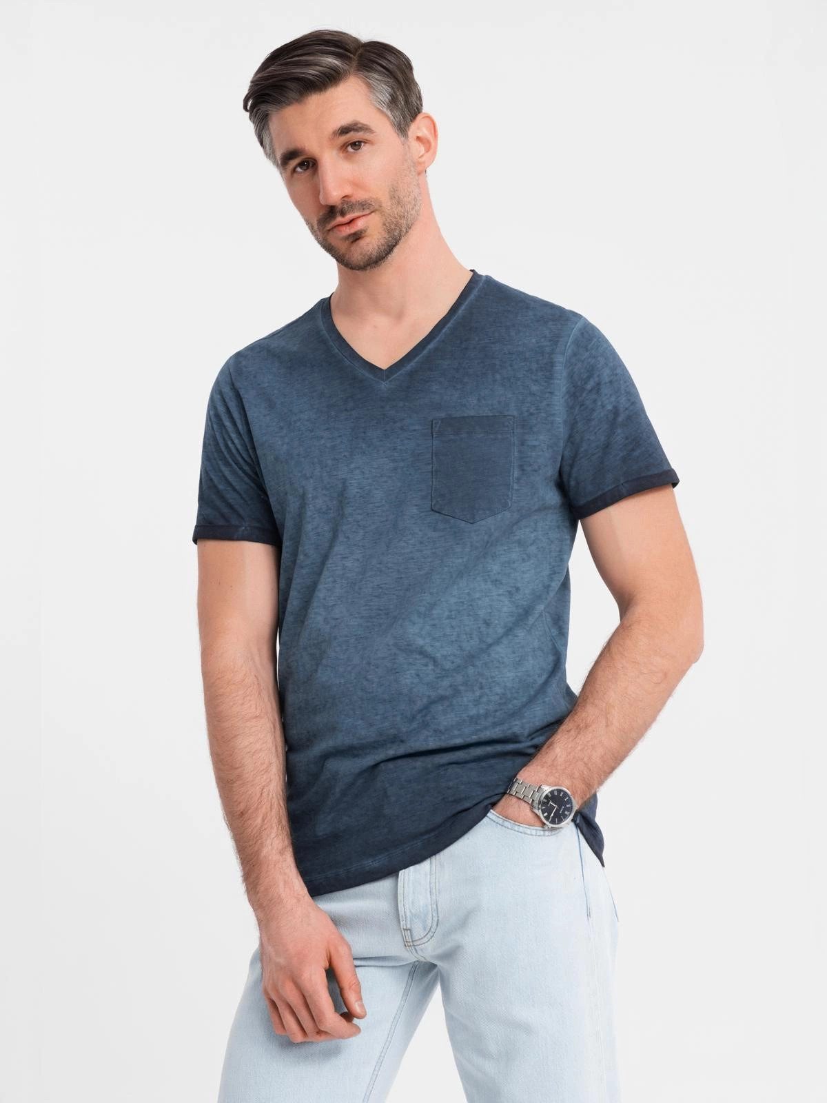 OMBRE Print-Shirt Herren-T-Shirt aus Baumwolle mit günstig online kaufen