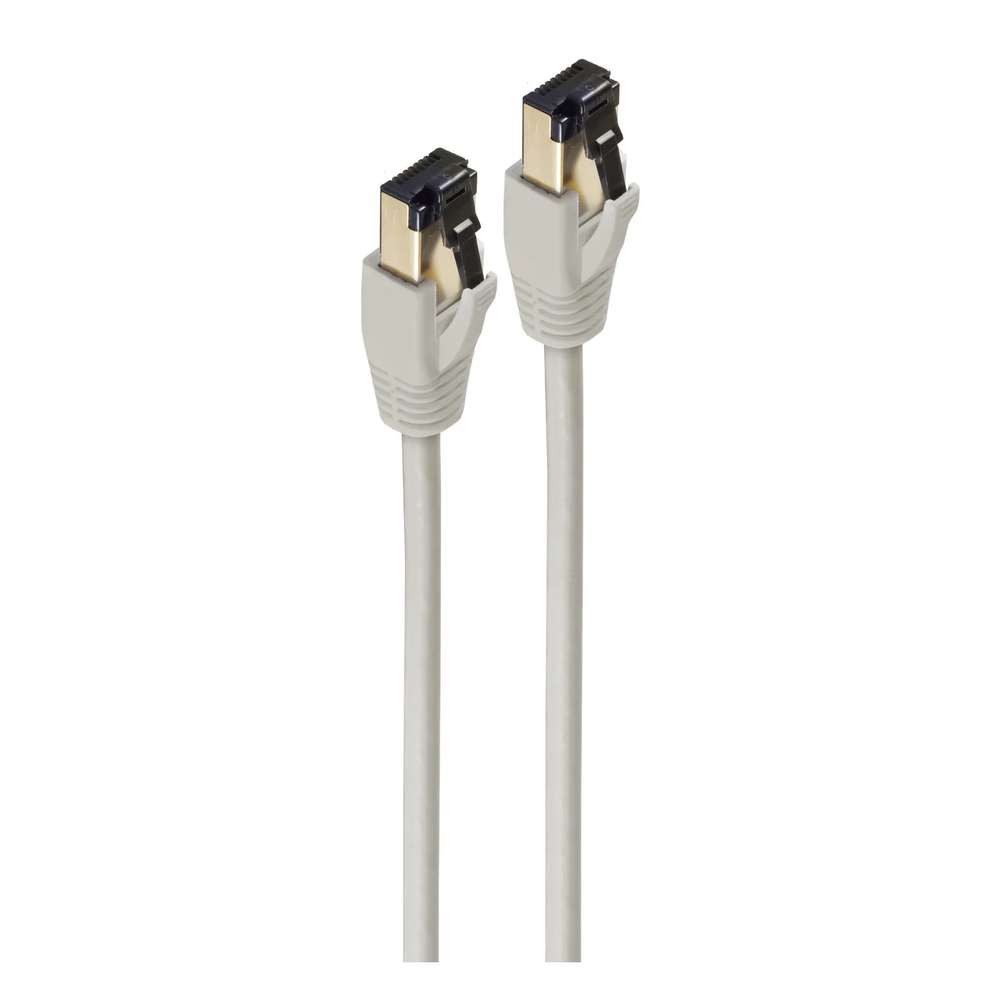 shiverpeaks® Shiverpeaks Patchkabel cat8.1 F/FTP PIMF LSZH grau 1m Netzwerkkabel
