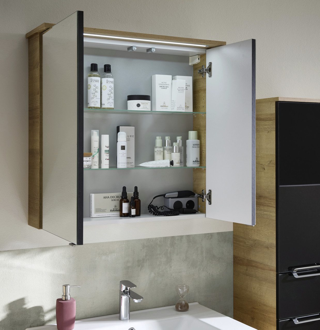 PELIPAL Spiegelschrank Pelipal Spiegelschrank Münster mit LED Beleuchtung