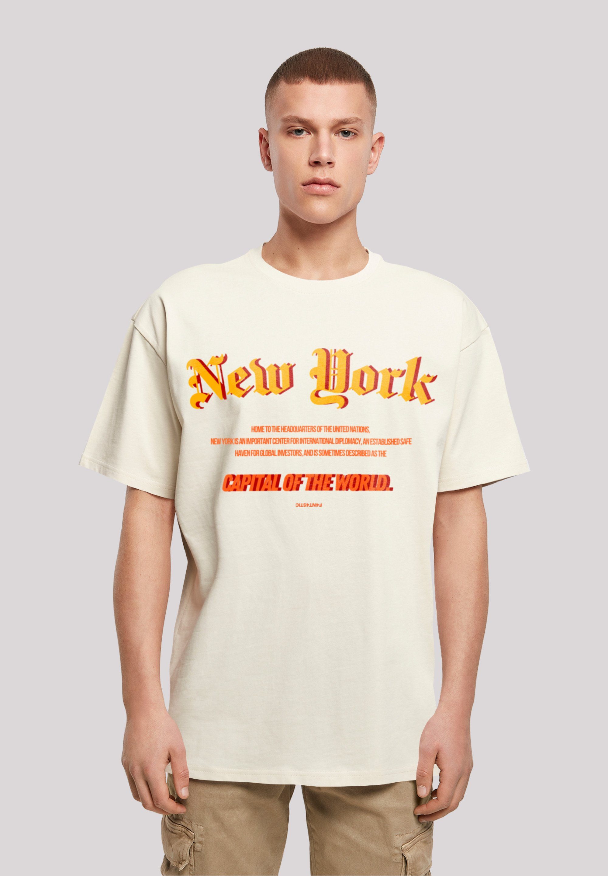 F4NT4STIC T-Shirt New York OVERSIZE TEE Print sand