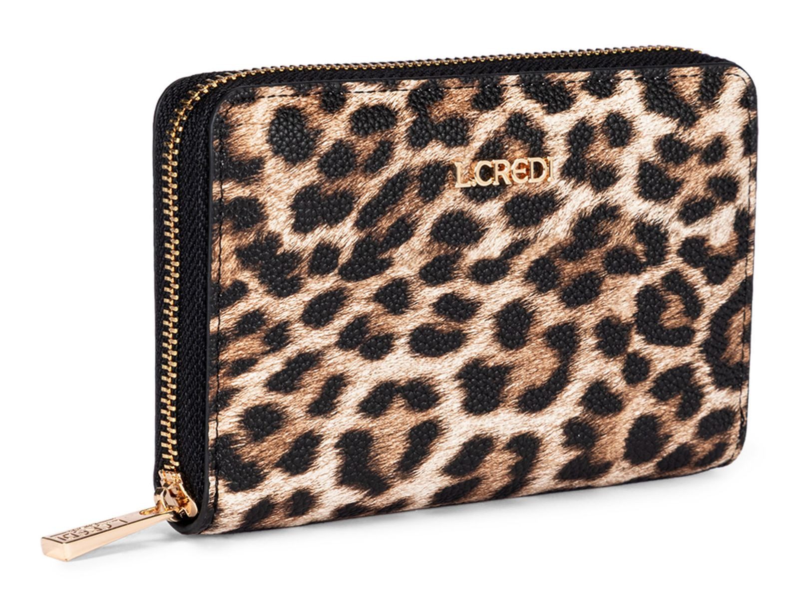 L. CREDI Geldbörse Zip Around Wallet, mit RFID-Blocker Schutz