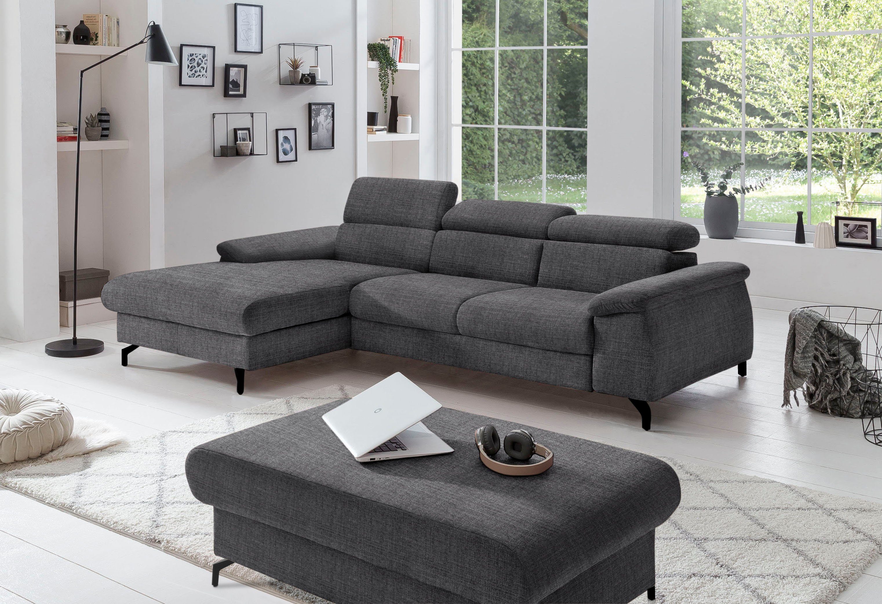COTTA Ecksofa "Kitty L-Form", mit Kopfteilverstellung, wahlweise mit Bettfu günstig online kaufen