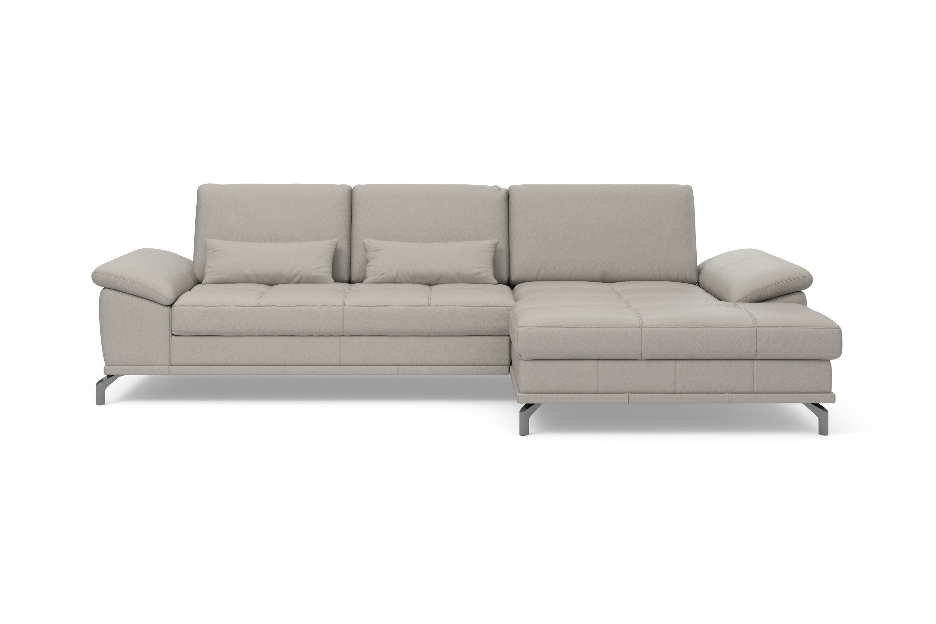 OTTO home Ecksofa Costello L-Form, B: 301 cm mit Sitztiefen-, Armteilverstellung &, 3 Nierenkissen, optional Bettfunktion & Bettkasten