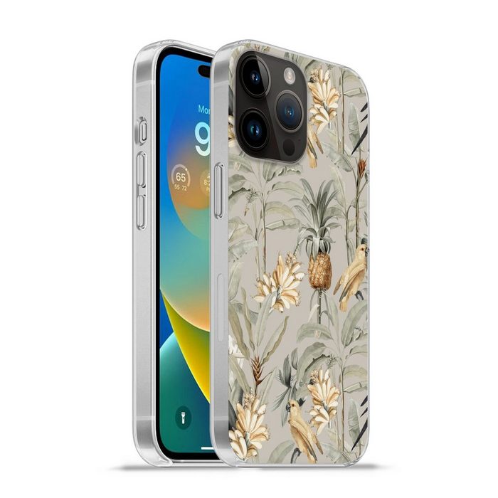 MuchoWow Handyhülle Blume - Ananas - Vogel Handyhülle Telefonhülle Apple iPhone 14 Pro