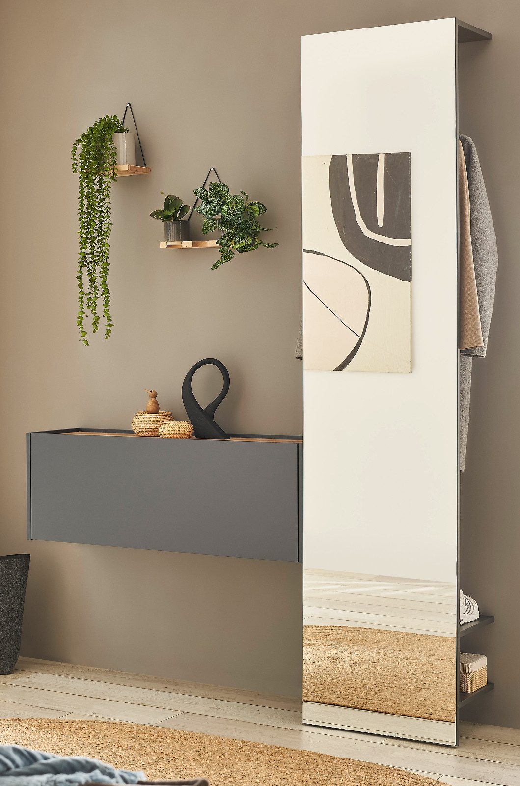 Furn.Design Garderoben-Set Center, (Flurgarderobe in grau günstig online kaufen