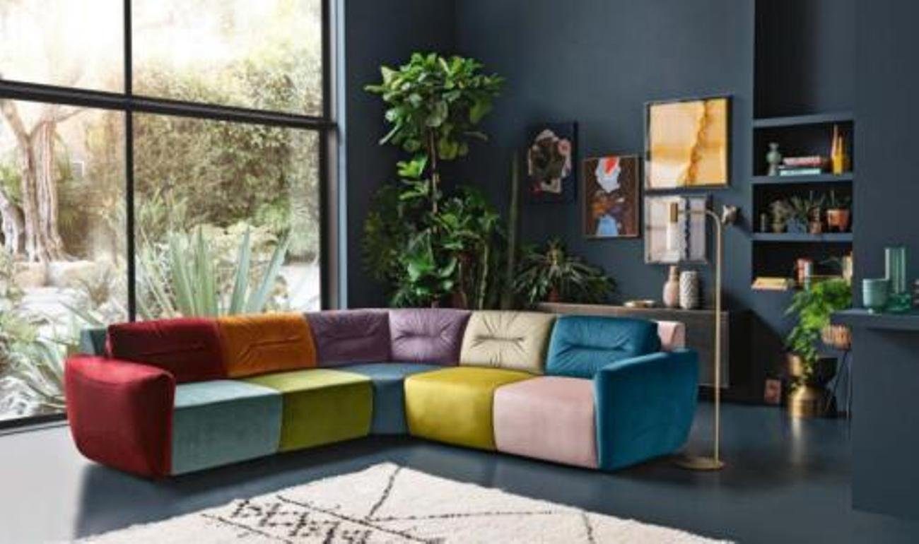 JVmoebel Ecksofa, Ecksofa Textil Eck Wohnlandschaft Design Ecksofa Sofa Couch