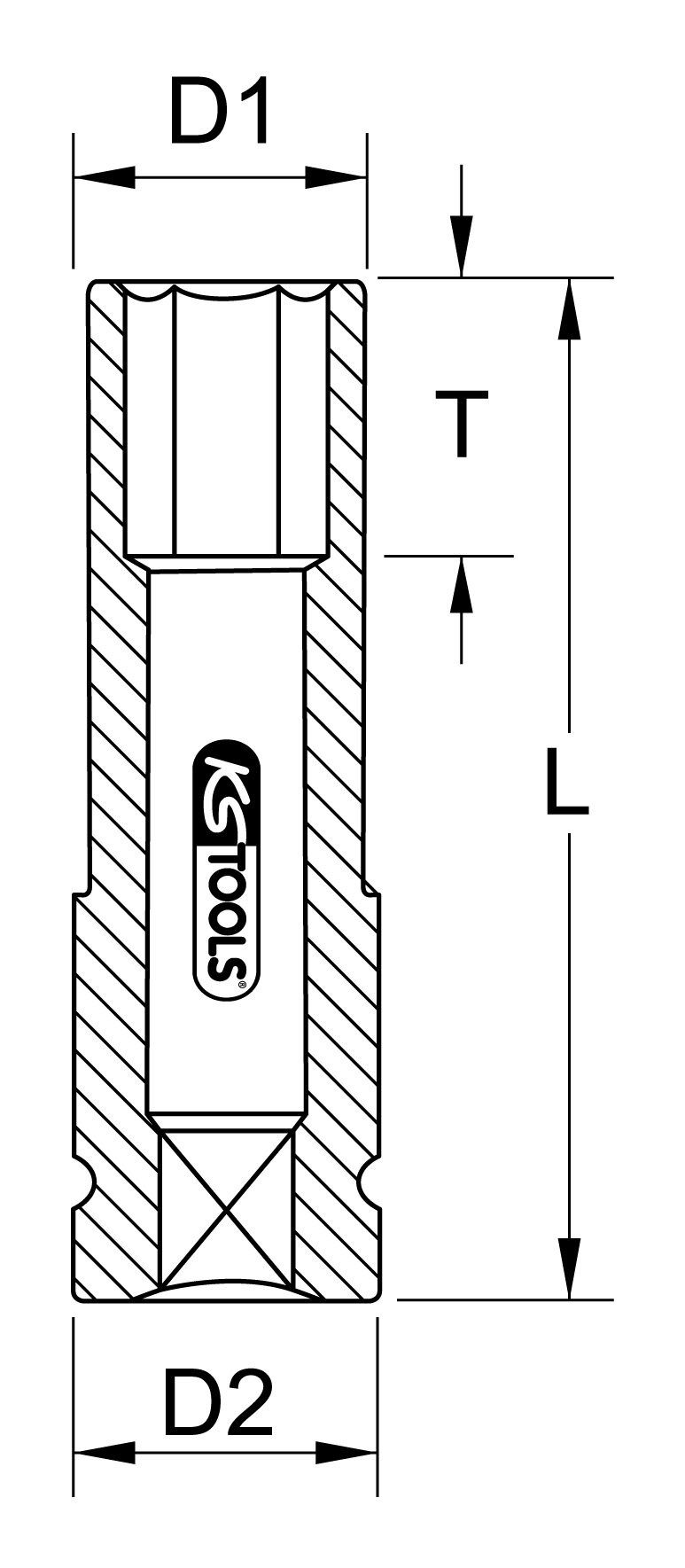 Thumbnail - KS Tools Stecknuss, 1/2" Alu-Felgen Kraft robust, lang, 15 mm