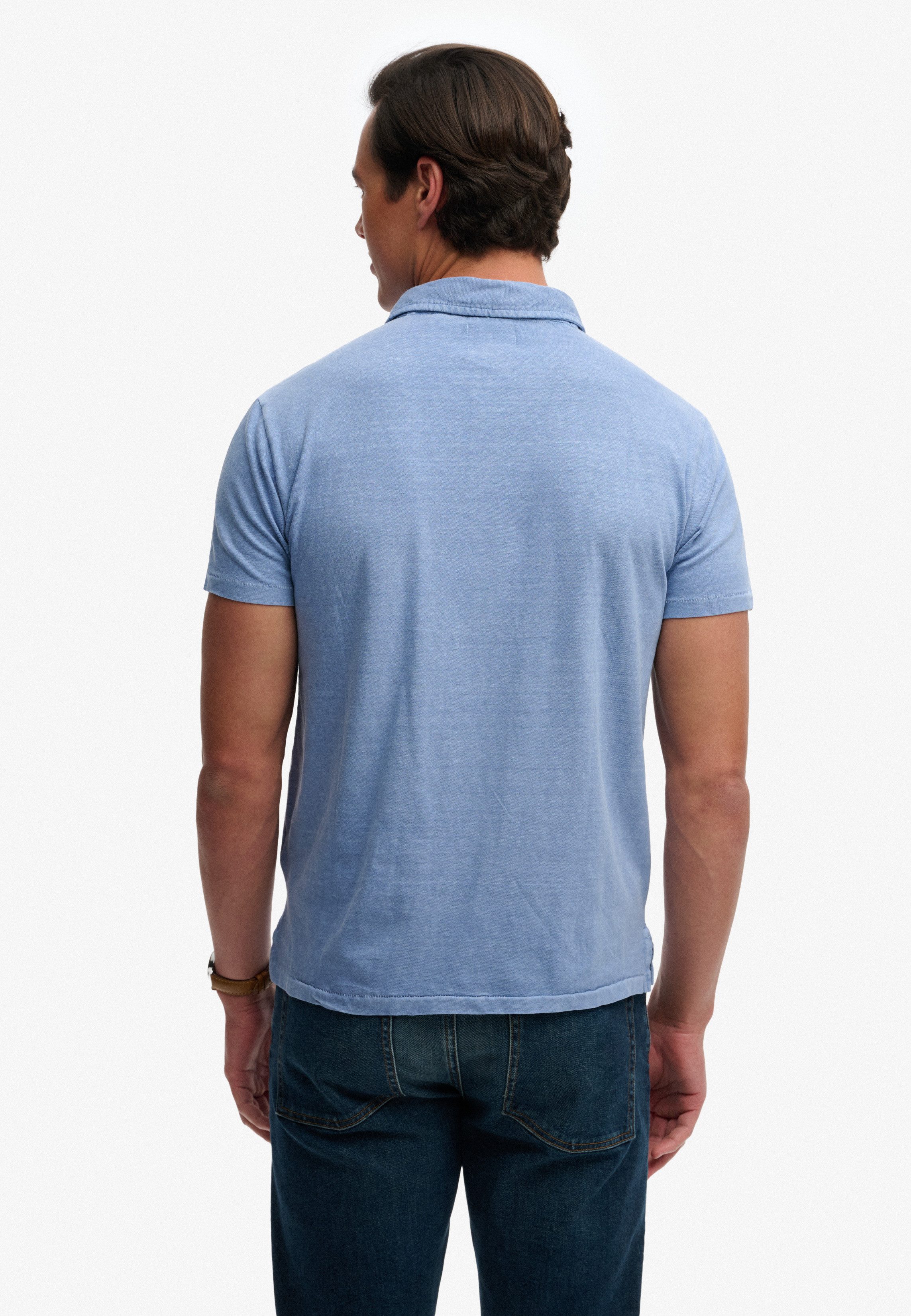 Superdry Poloshirt CLASSIC COTTON LINEN POLO aus tollem Baumwoll-Leinen-Mischgewebe