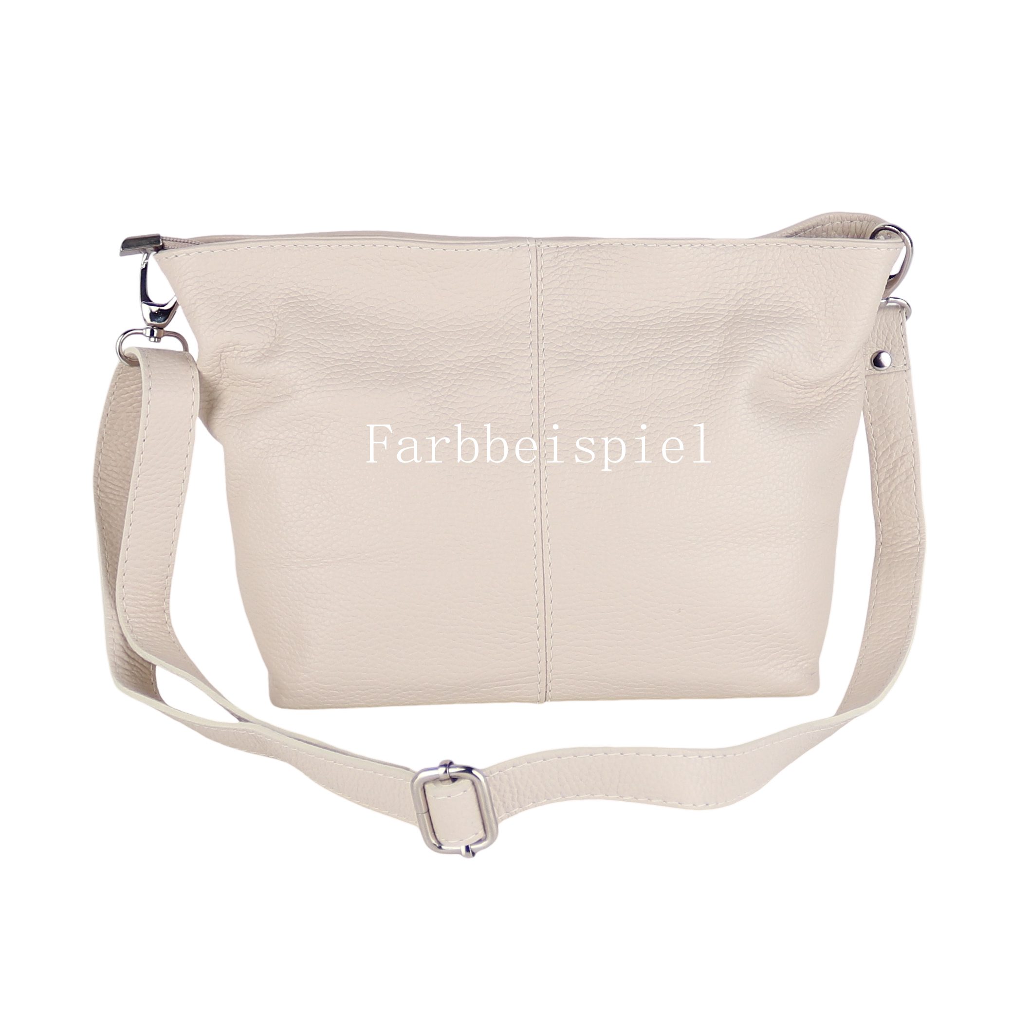 MIRROSI Umhängetasche Damen Crossbody Bag, Echtleder Made In Italy (Schultertasche für jeden Anlass (1 Tasche & 2 Gurte), BOHO Style), 30x20x13cm, gemusterten&  – Bild 4 von 5