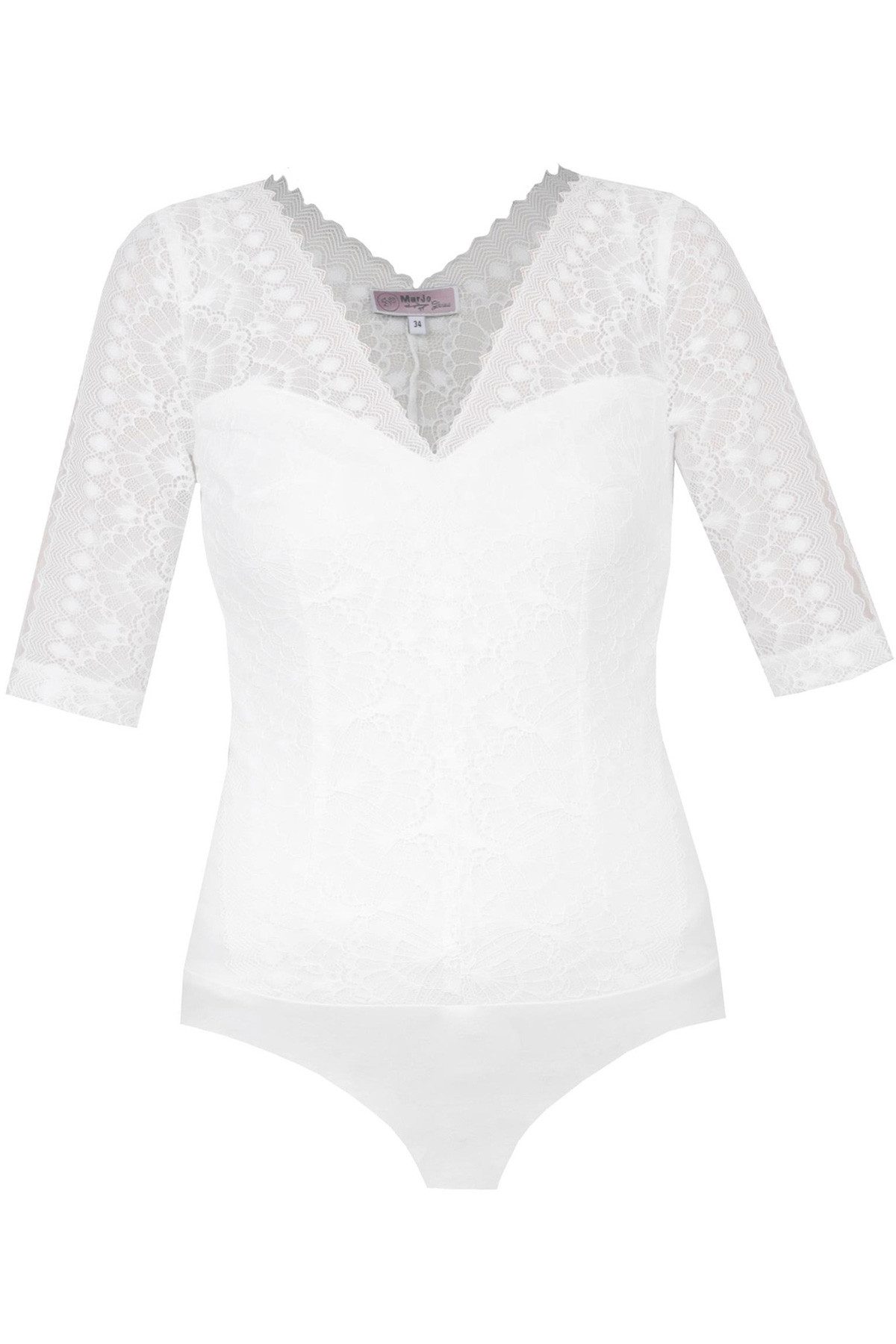 MarJo Dirndlbluse Dirndlbody 'Forsten' Halbarm, Offwhite günstig online kaufen