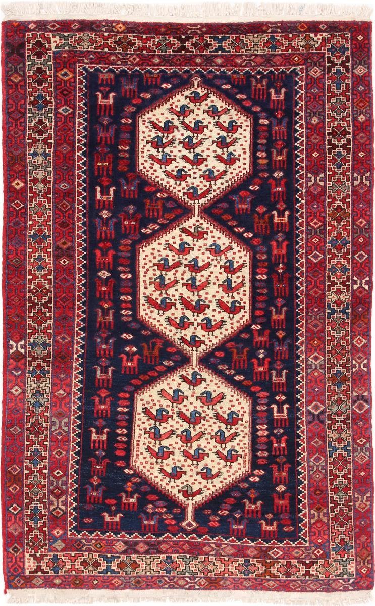Orientteppich Shahsavan 131x208 Handgeknüpfter Orientteppich / Perserteppich, Nain Trading, rechteckig, Höhe: 12 mm
