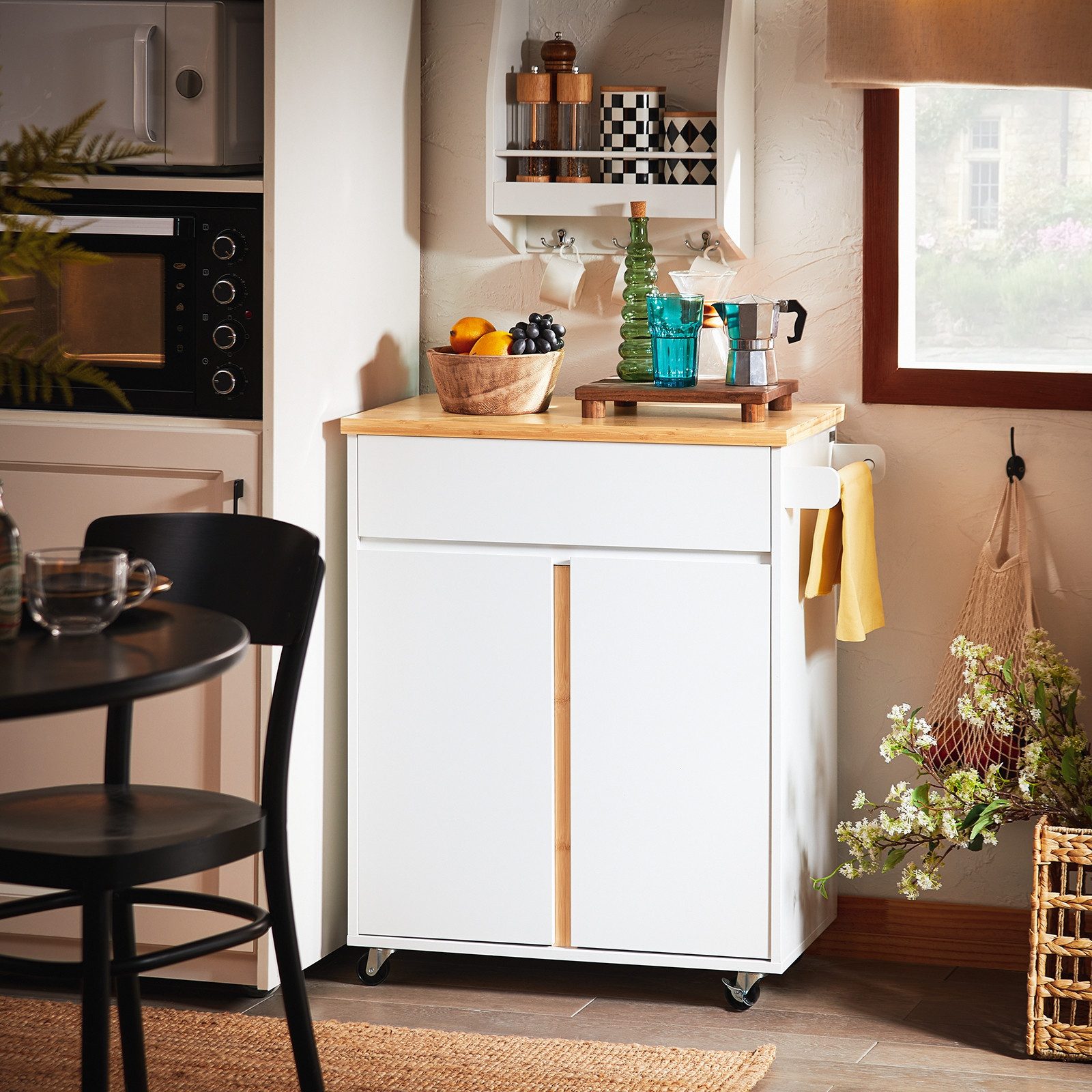 SoBuy Küchenwagen FKW125, Rollwagen Küchenwagen Servierwagen günstig online kaufen