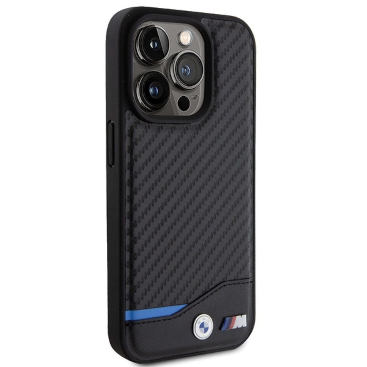BMW Smartphone-Hülle BMW Apple iPhone 15 Pro Max Schutzhülle Case Carbon Schwarz