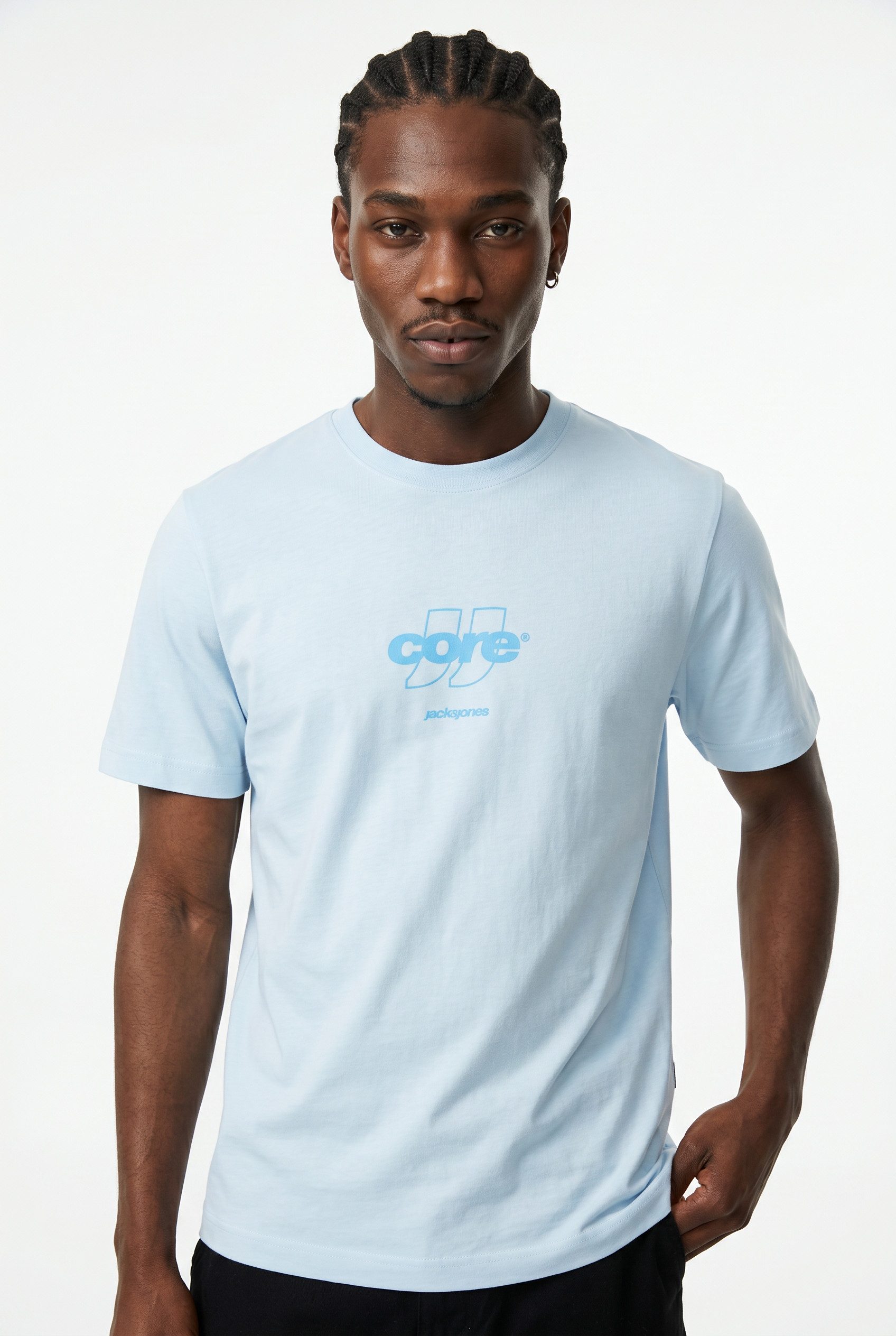 Jack & Jones T-Shirt JCOCLUB FRONT PRINT TEE SS CREW SN mit Print