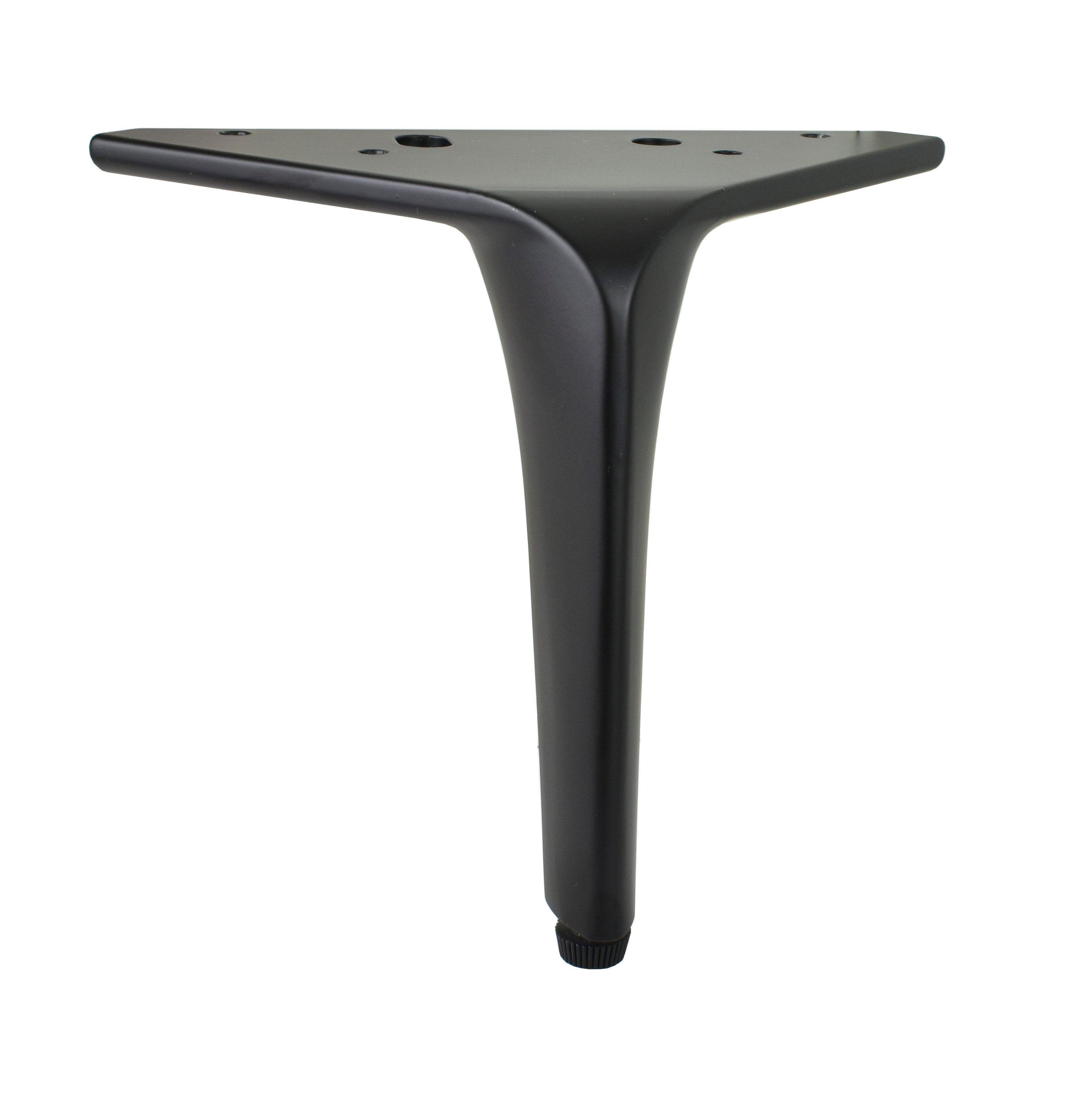 Prima-Online Möbelfuß Möbelfüße Metall möbelbeine für Sofa Füße Bettfüße couchtisch H:16cm, (1-St), mit Bodenschoner