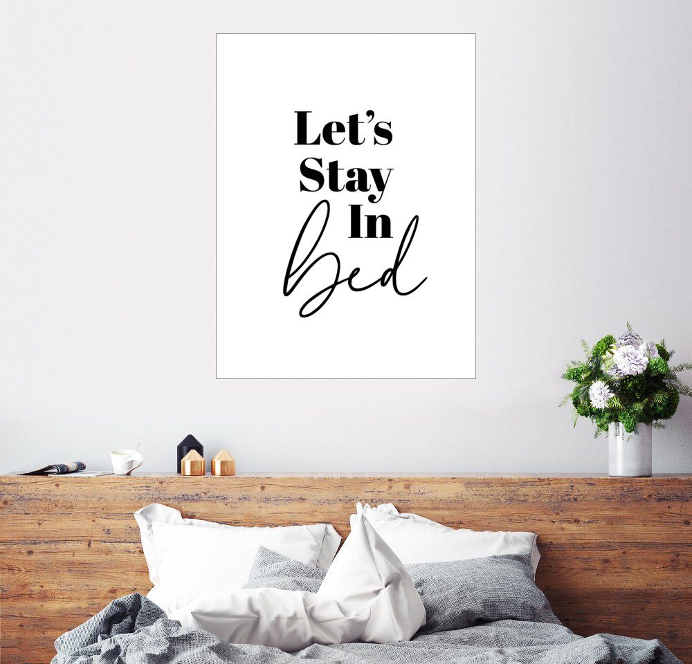 Posterlounge Wandbild, Lass uns im Bett bleiben (englisch)