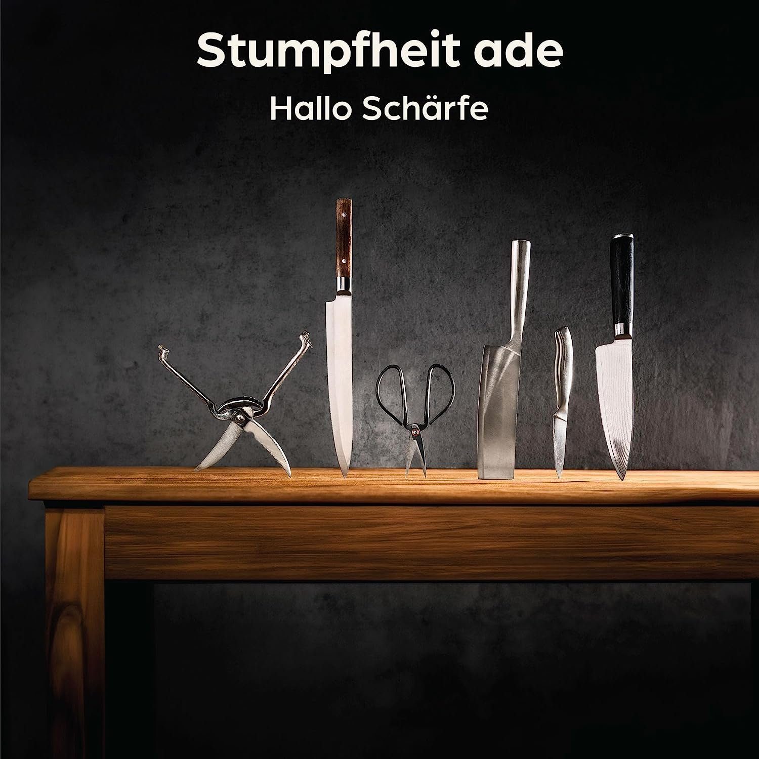 Praknu Schleifstein Schleifstein Messer 1000/6000 - Wetzstein für Messer mit rutschfestem, Anfänger geeignet mit Bambushalter, Schleifhilfe und Silikonunterlage – Bild 4 von 5