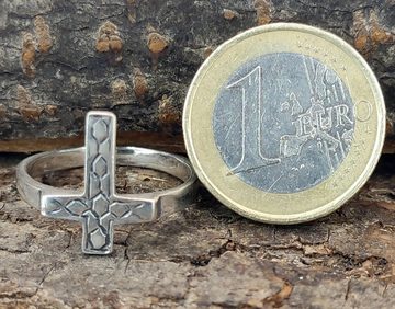 Kiss of Leather Silberring Ring Kreuz, Gr. 46-66 (kr17) - Silber