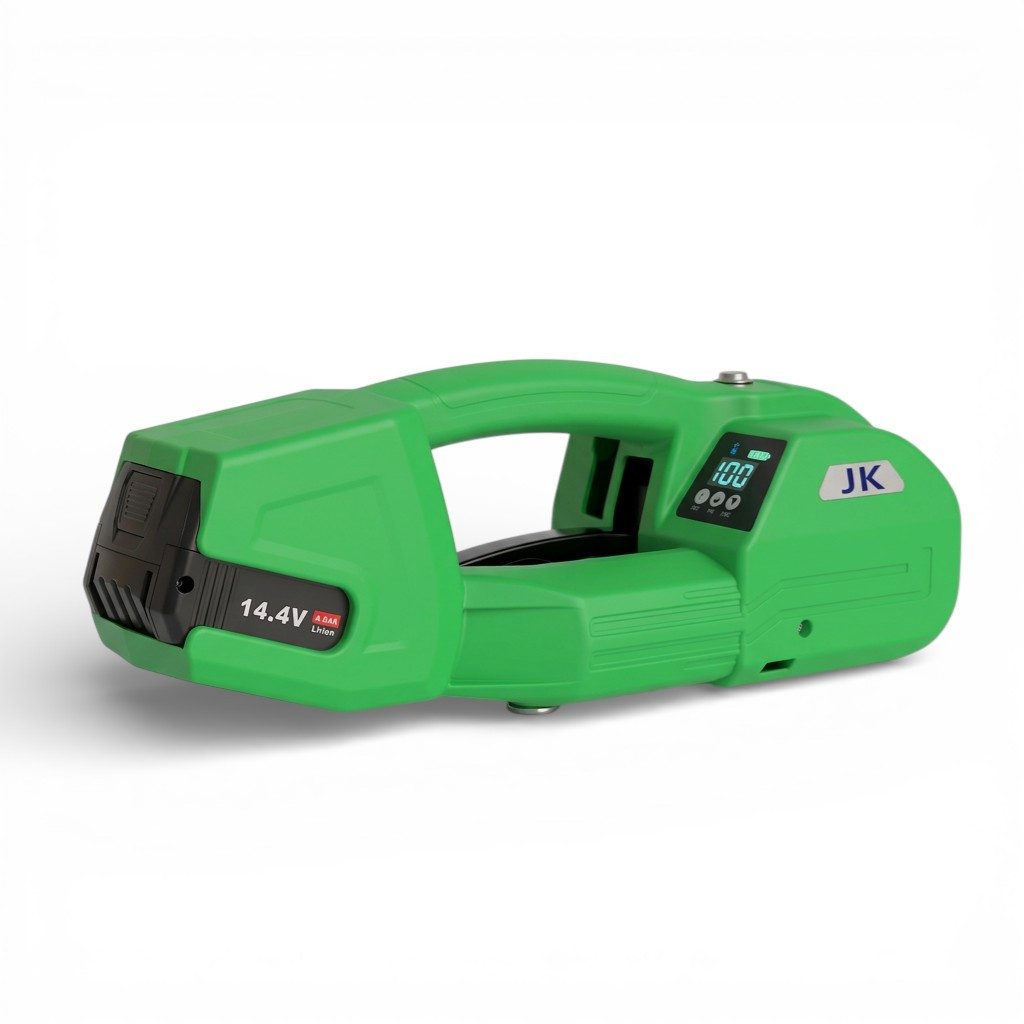 DeTec. Elektrowerkzeug-Set DT-UMV2G Akku Umreifungsgerät – Umreifungsmaschine & Bandspanner, für Paletten, PP/PET 13–16 mm, 3200 N