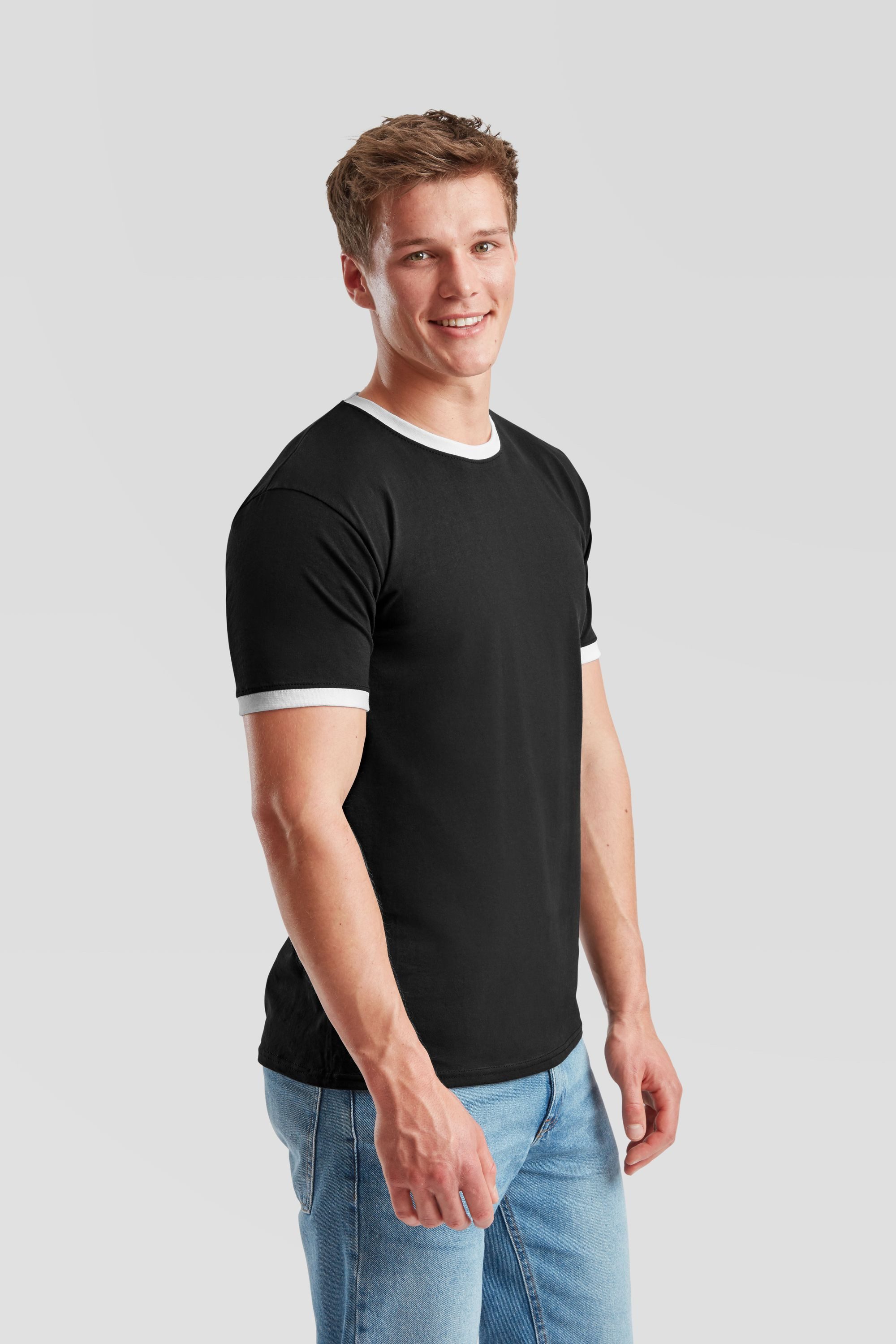 Fruit of the Loom Rundhalsshirt Fruit of the Loom Valueweight Ringer T – Bild 4 von 5