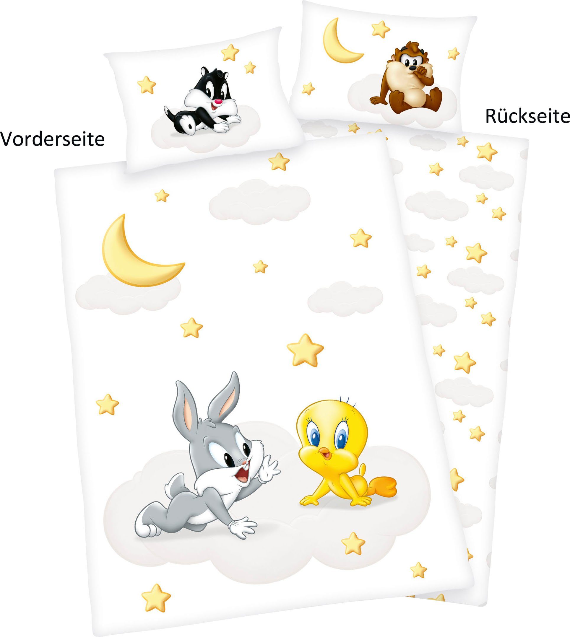 Babybettwäsche Looney Tunes, LOONEY TUNES, Renforcé, 2 teilig, mit liebevollem Motiv