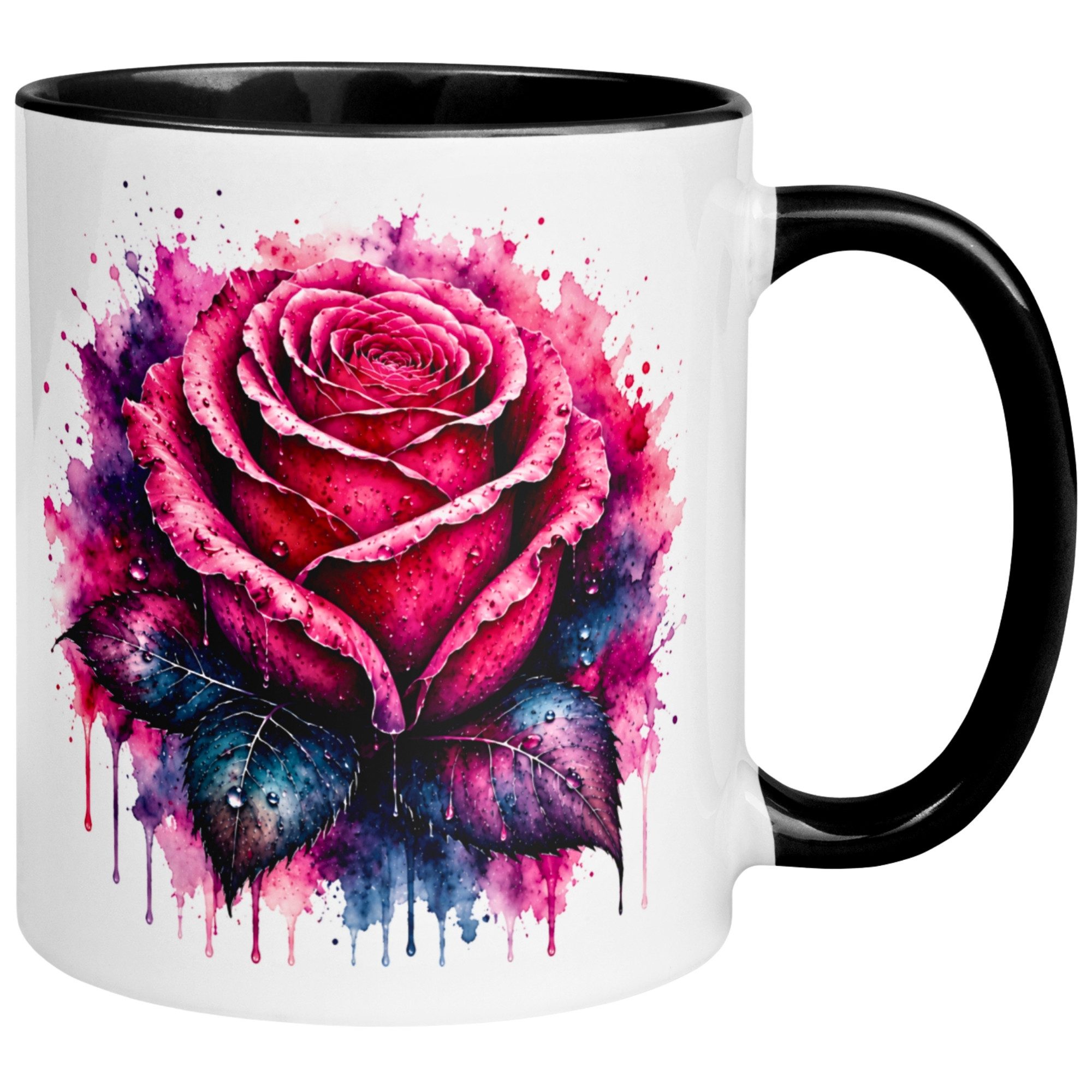 Momentals Tasse Liebe – „Rose der Liebe“ – Ich liebe Dich Geschenk Partner Jahrestag, Gratis Versand · Links-&Rechtshänder · Spülmaschinenfest