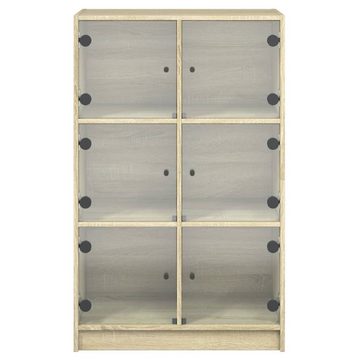 vidaXL Highboard Highboard mit Türen Sonoma-Eiche 68x37x109 cm Spanplatte Glas Vitrine