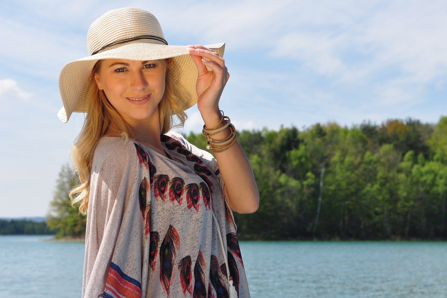 styleBREAKER Sonnenhut Floppy Sonnenhut mit schmalem Zierband und Schleife (1-St)