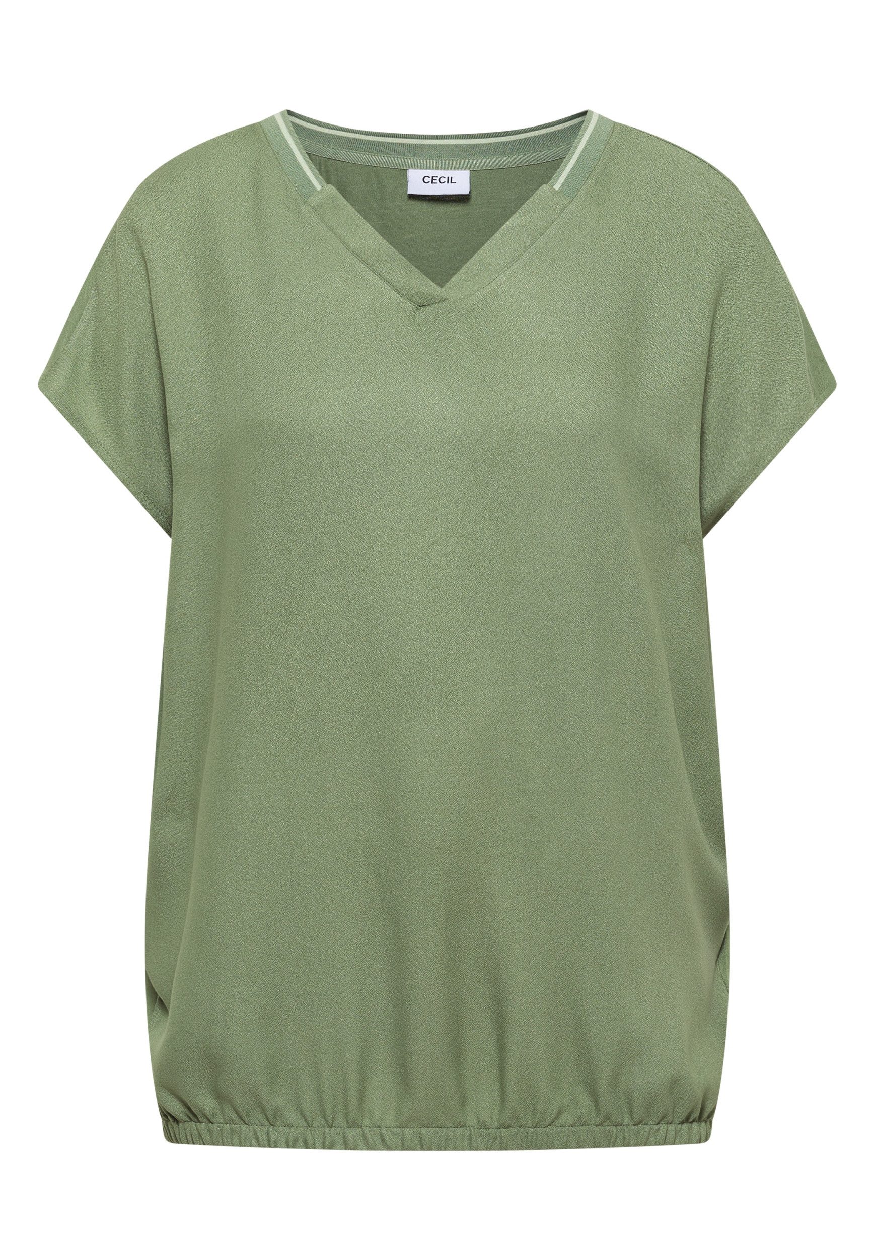 CECIL Kurzarmbluse Solid Mat- Mix Blouse