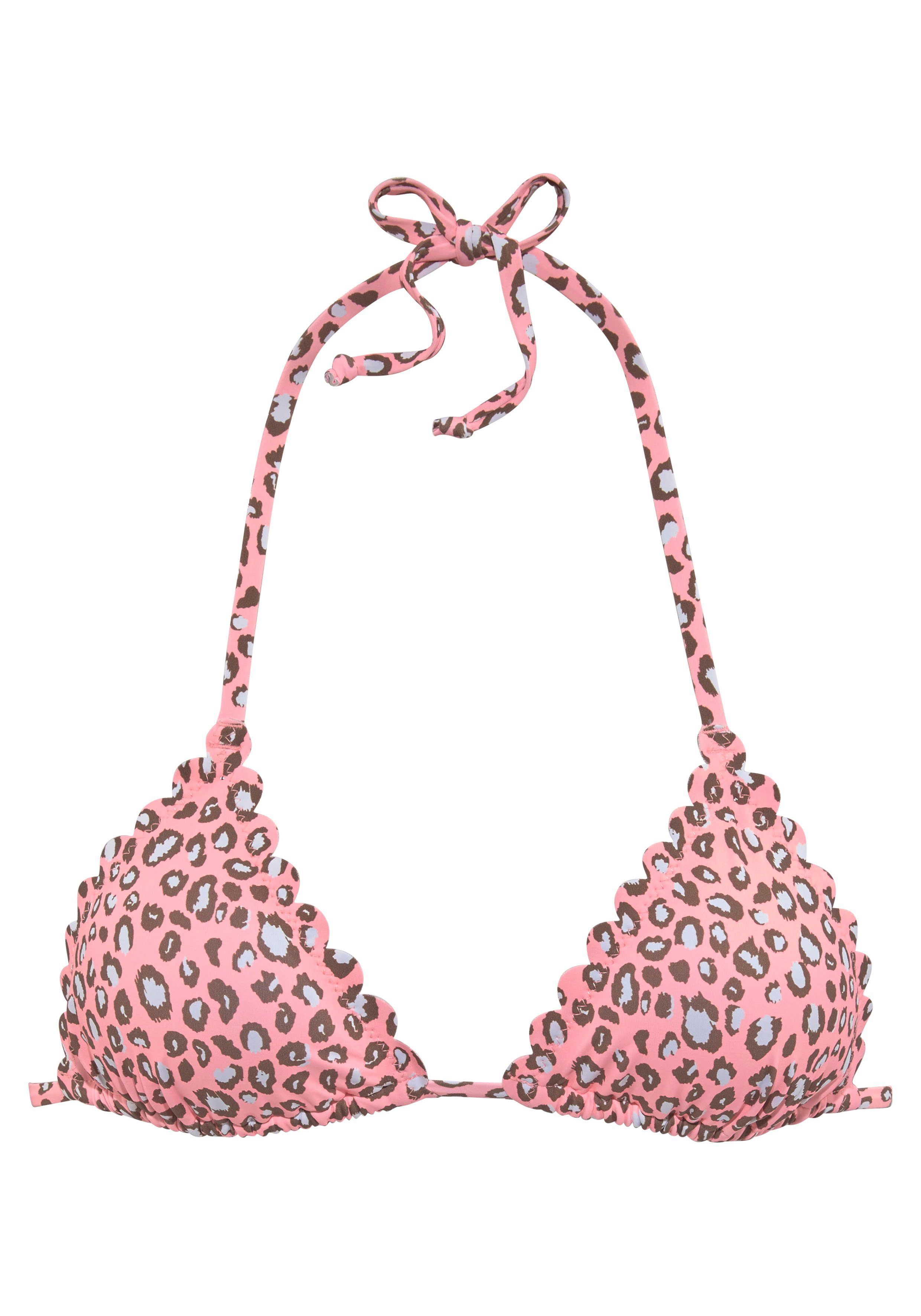 LASCANA Triangel-Bikini-Top Mae, farbenfroher Animalprint, herausnehmbare günstig online kaufen