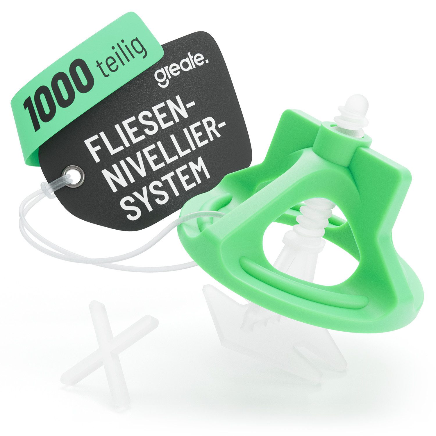 greate. Nivelliersystem 1000-teiliges Fliesen Nivelliersystem 2mm - Fliesen günstig online kaufen