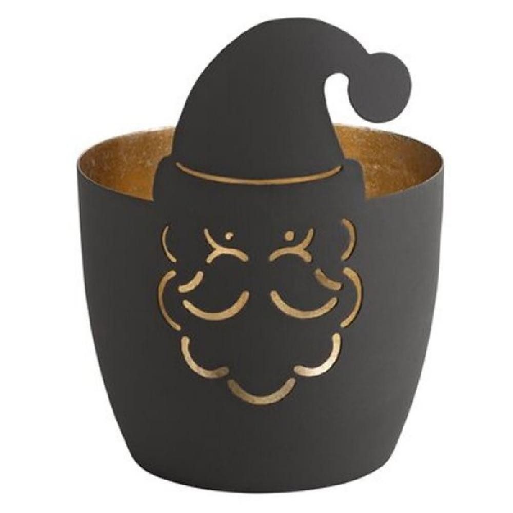 Giftcompany Windlicht Windlicht Madras Weihnachtsmann Dunkelgrau Gold günstig online kaufen