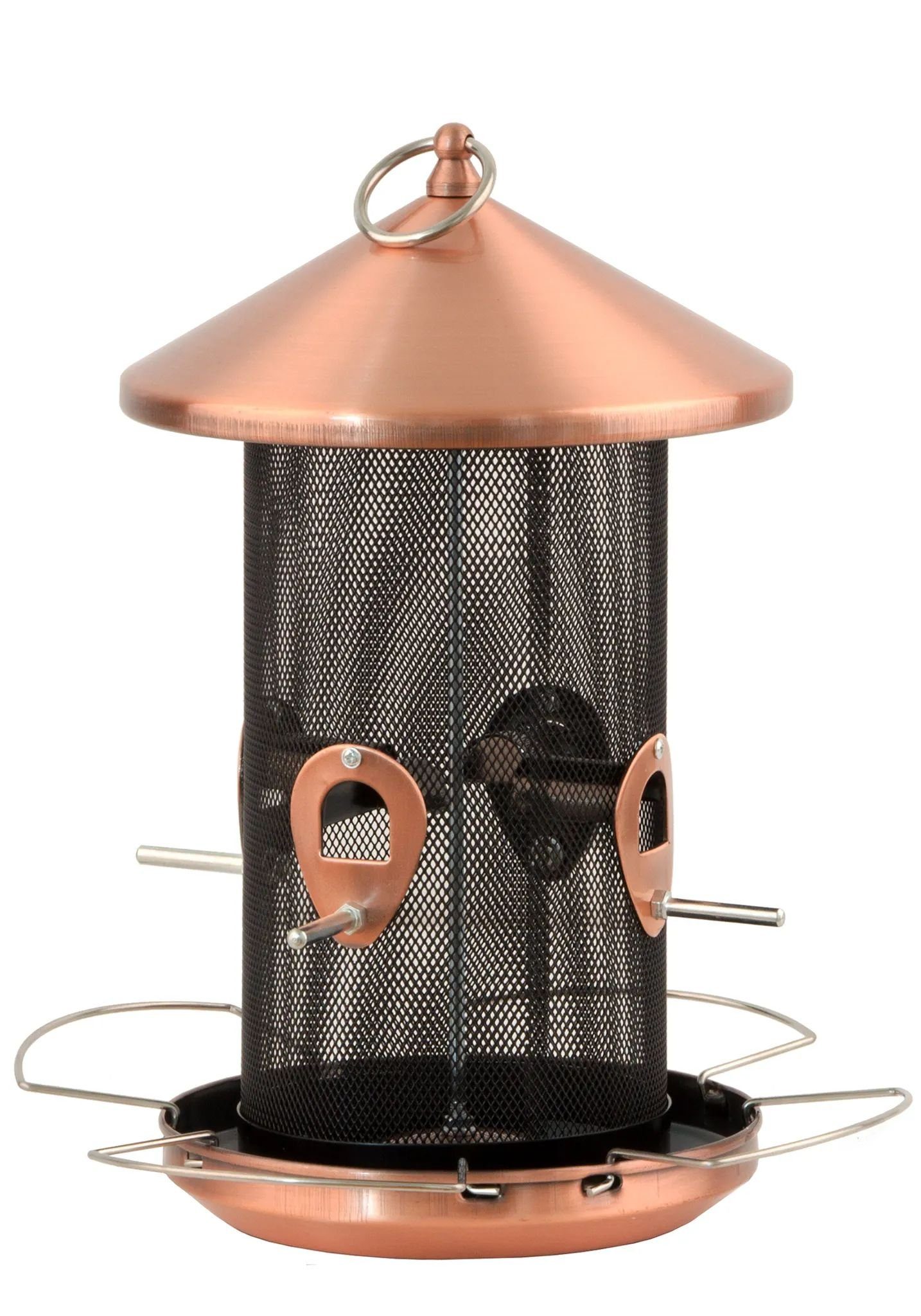 sesua Vogelhaus Metall Vogelfuttersäule Kupfer 30 cm Vogelfutterstation Fut günstig online kaufen