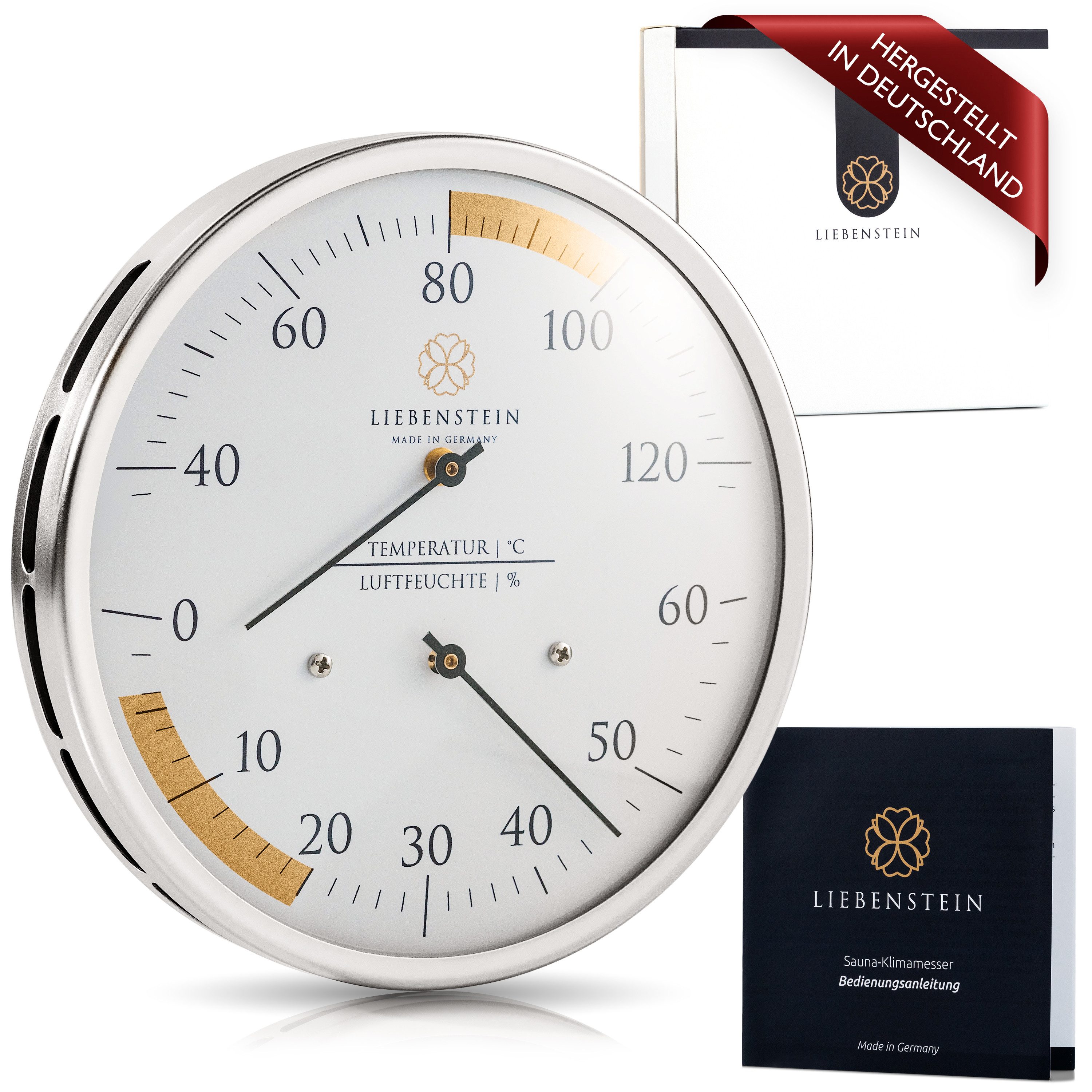 Liebenstein Raumthermometer Sauna Thermometer Hygrometer - Made in Germany