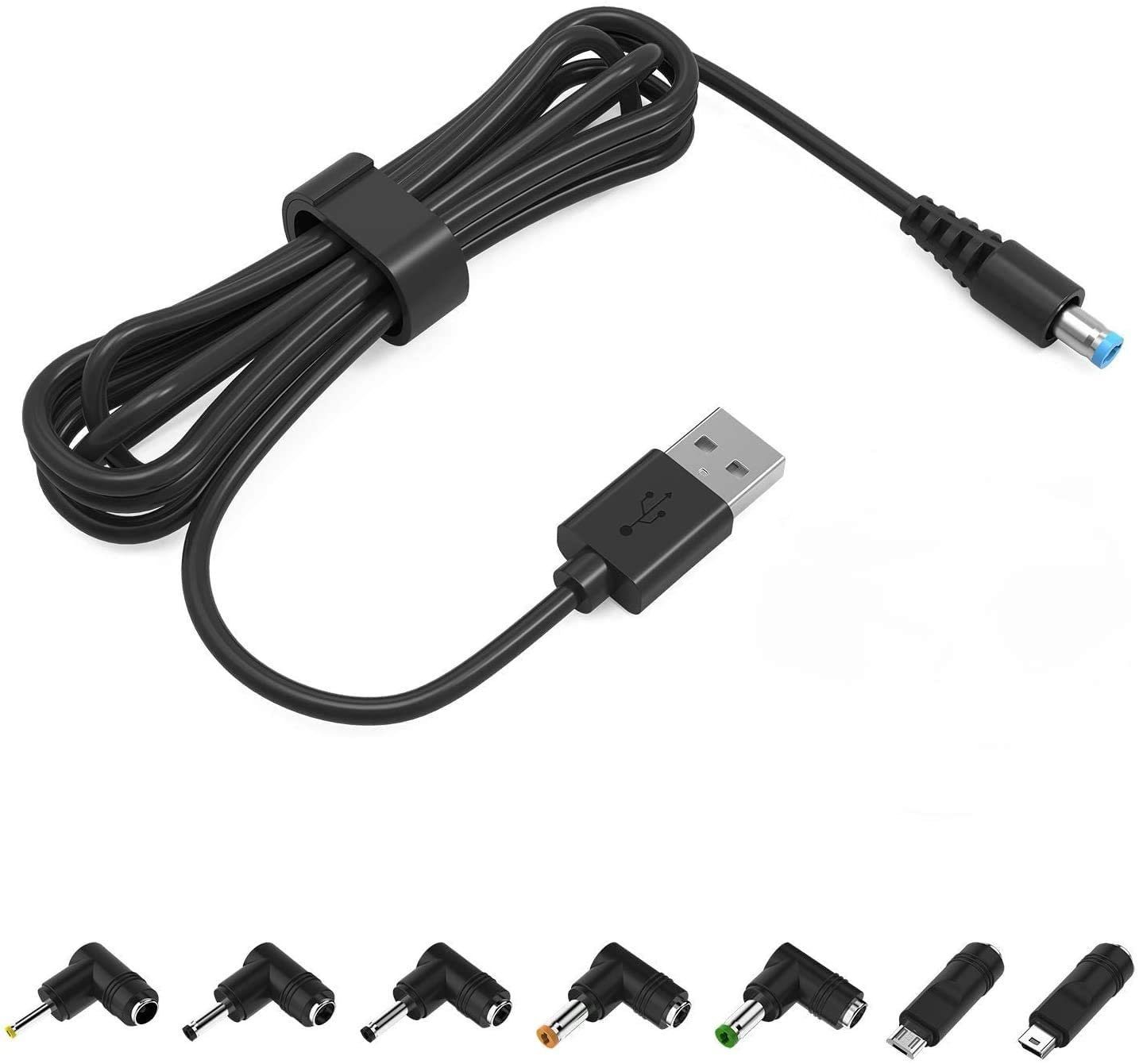 neue dawn »Multi Stecker Universal Konverter USB Kabel auf DC Stecker  Hohlstecker Adapterkabel 5,5 x2,1 mm zu 7 Stecker: 2,5 x0,7 mm/3,0 x1,0mm  3,5 * 1,35mm/4,0 x1,7 mm/5,5 x2,5 mm/Mini-USB/Micro USB« USB-Kabel, (