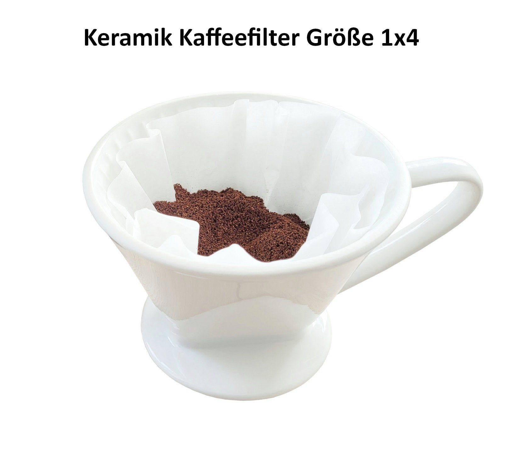 Kaffeefilter Filtertüten für Keramik 1x4, Permanentfilter 4 Keramikfilter Provance Größe