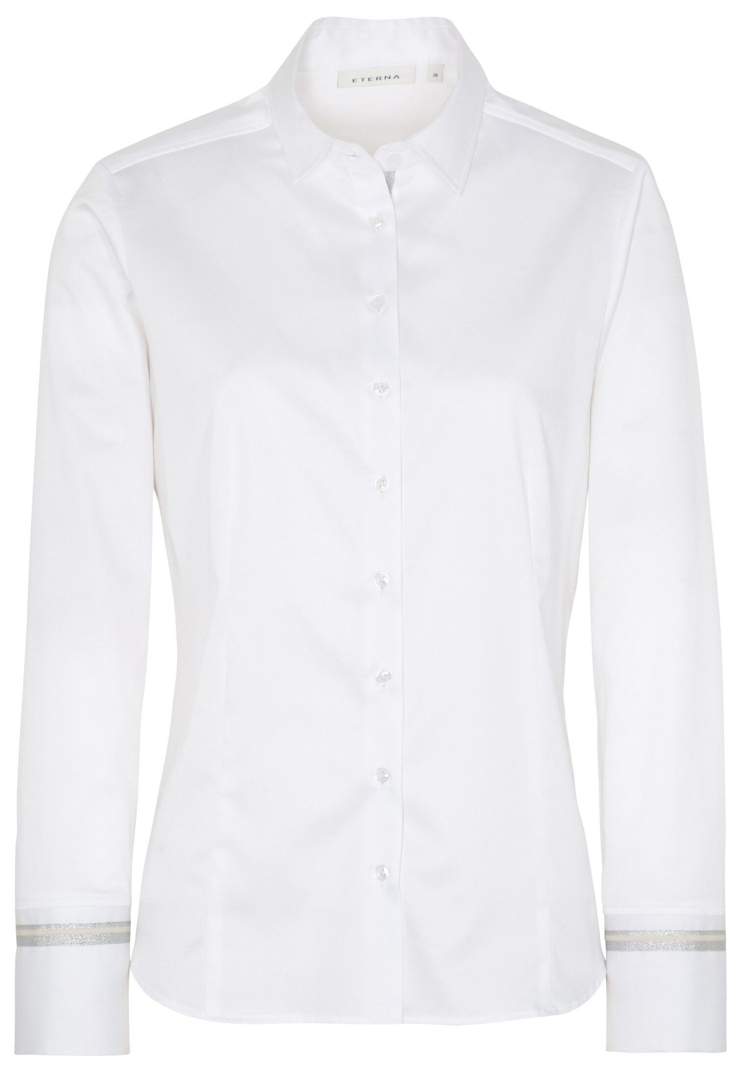 Eterna Blusentop ETERNA REGULAR FIT Langarm Bluse weiß 5585-00-D928