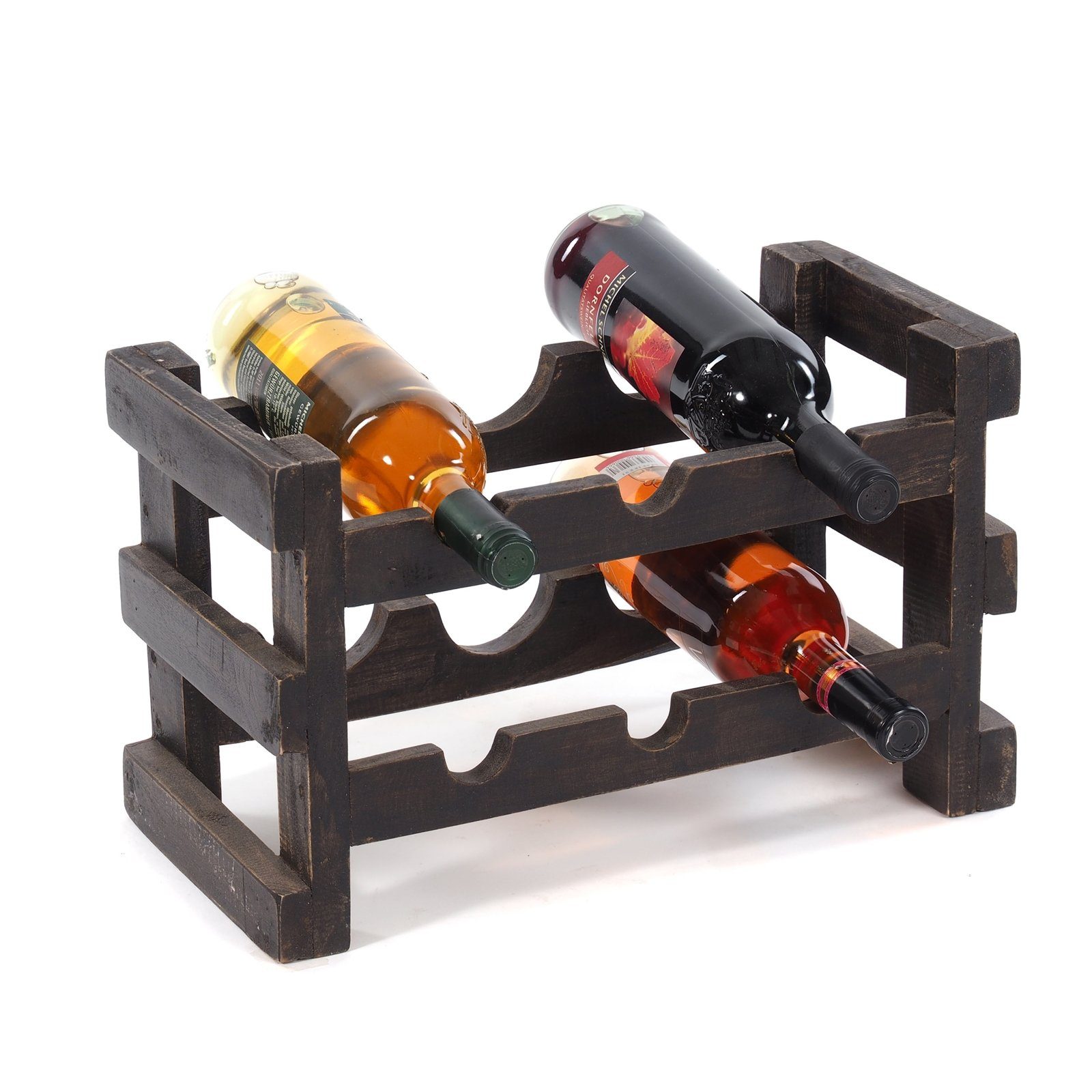 DESIGN DELIGHTS Weinregal FLASCHENHALTER "GRAPE", Altholz massiv, 6 Flaschen, Weinregal, 04 s