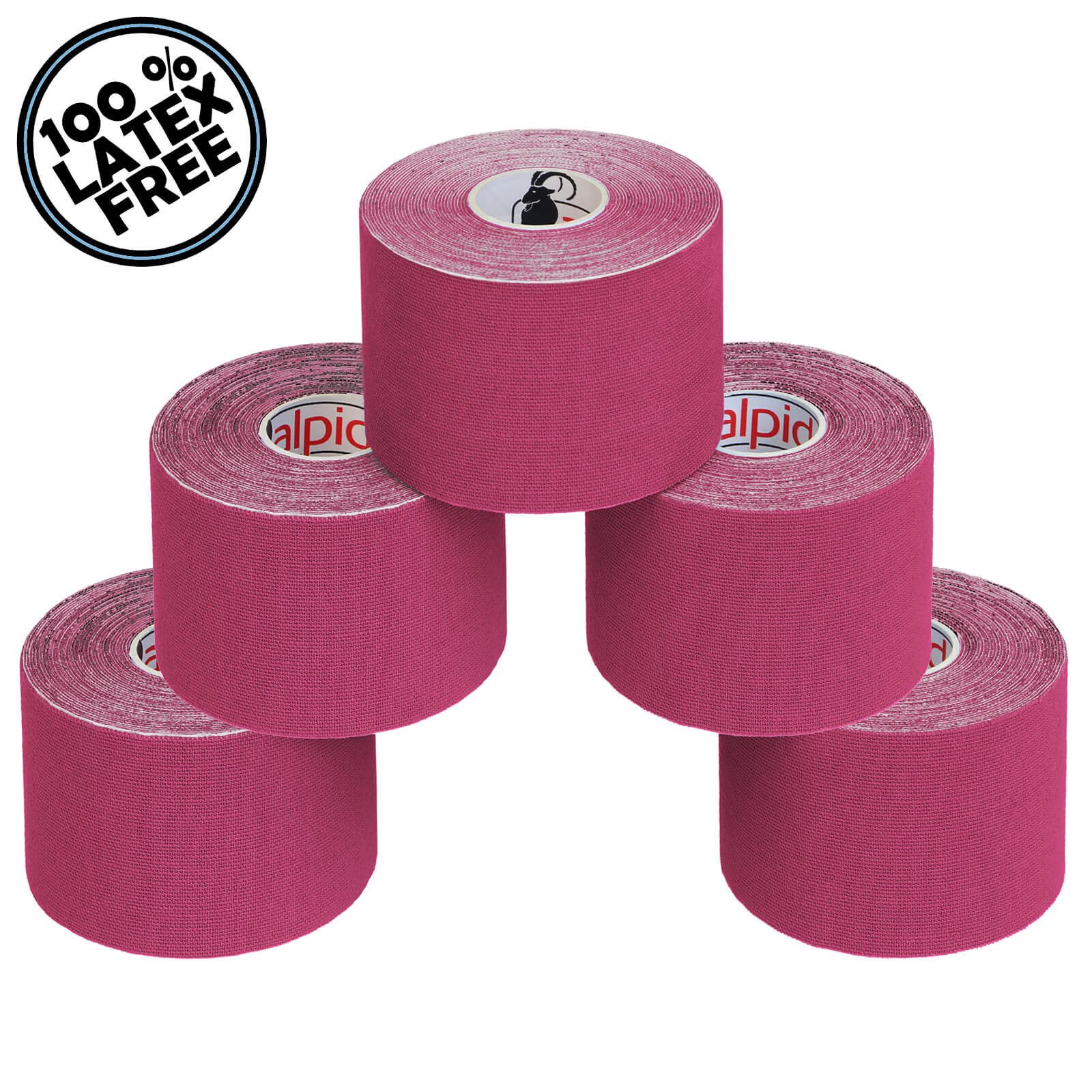 ALPIDEX Kinesiologie-Tape ALPIDEX 5 Rollen Kinesiologie Tape 5 m x 5 cm in verschiedenen Farben