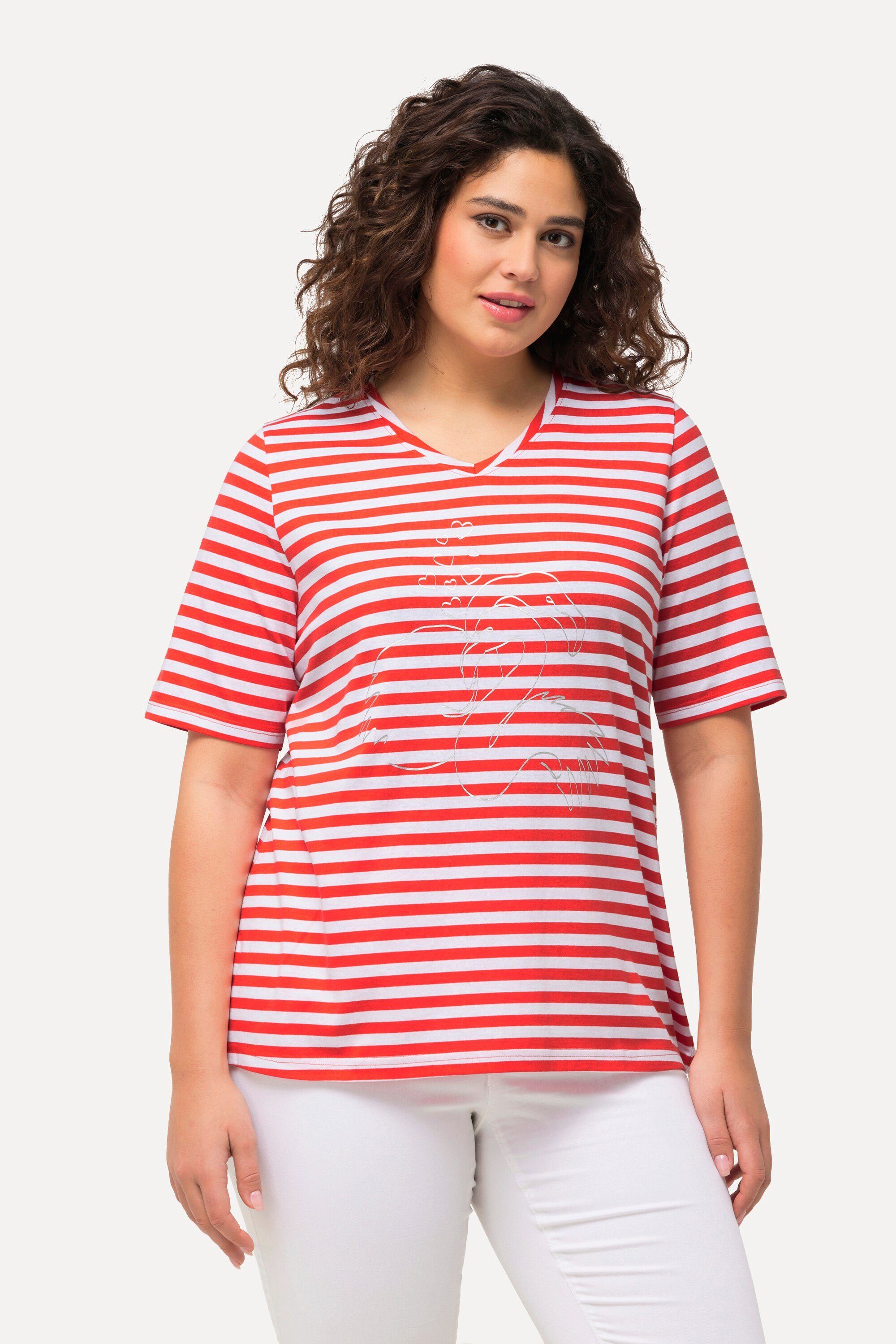 Ulla Popken T-Shirt Shirt Ringel Metallic-Tier günstig online kaufen