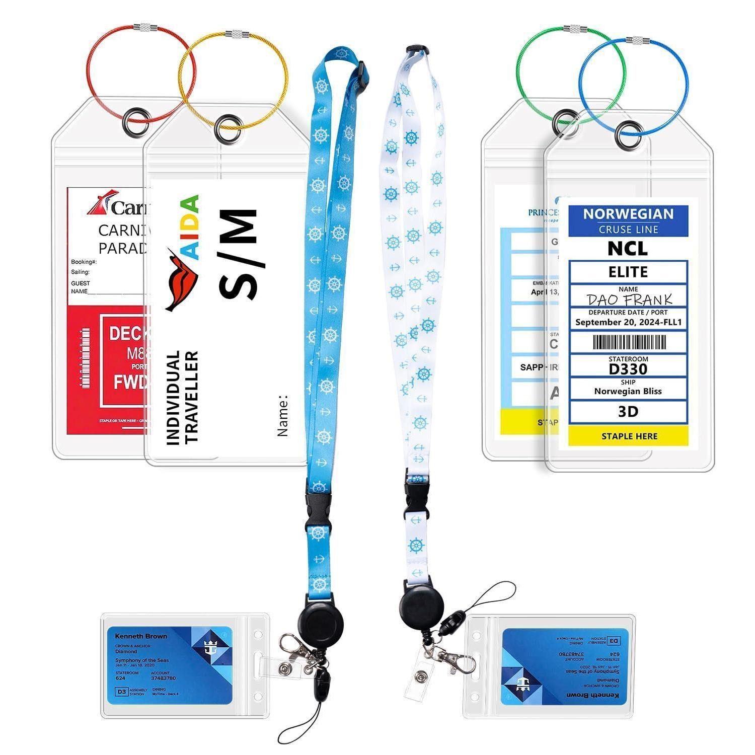 LuxusKollektion Gepäckanhänger Kofferanhänger transparent Metallband 6er-Pack Transparent