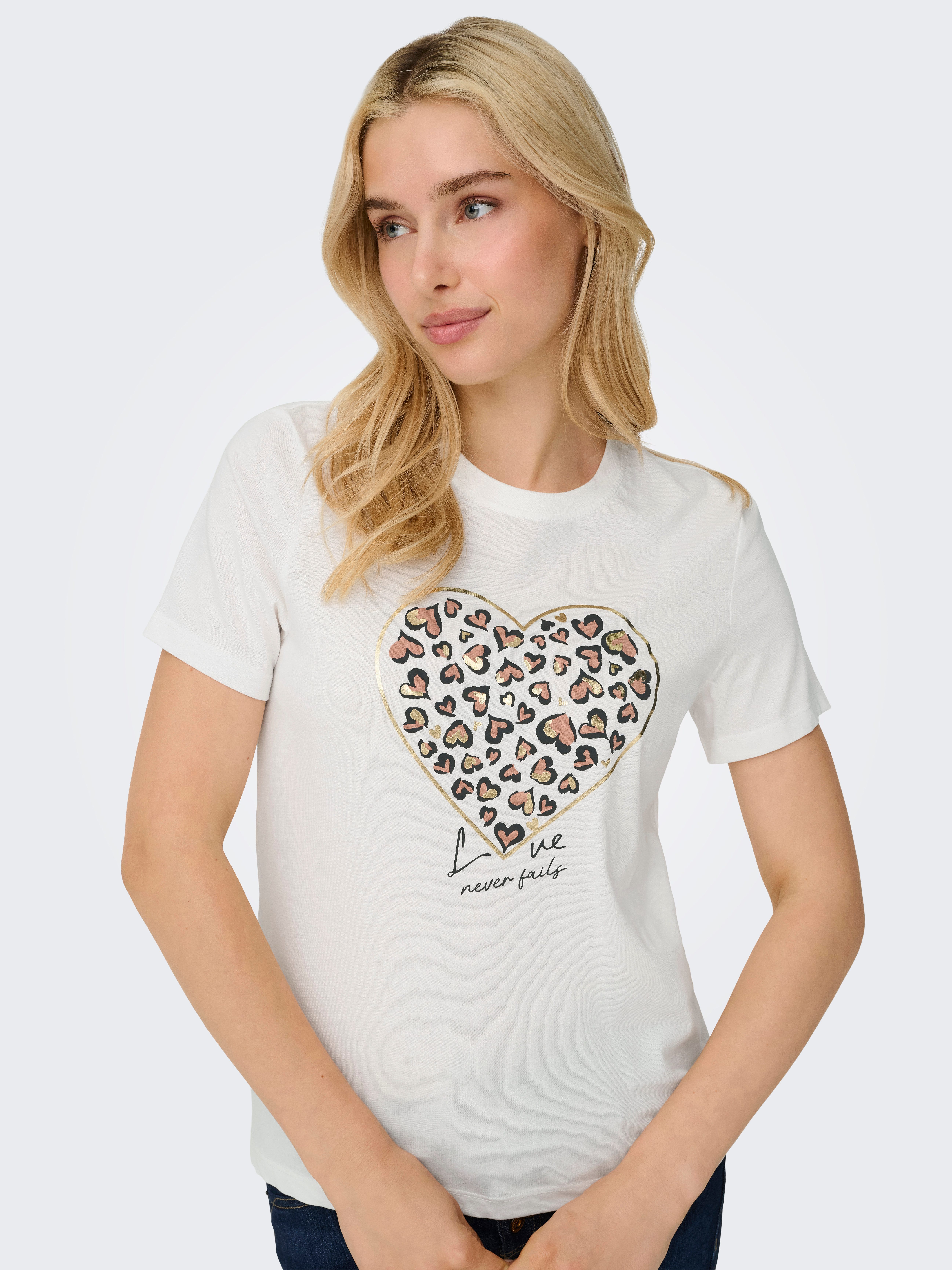 ONLY Kurzarmshirt ONLTANYA LIFE REG S/S LEO PRINT TOP JRS günstig online kaufen