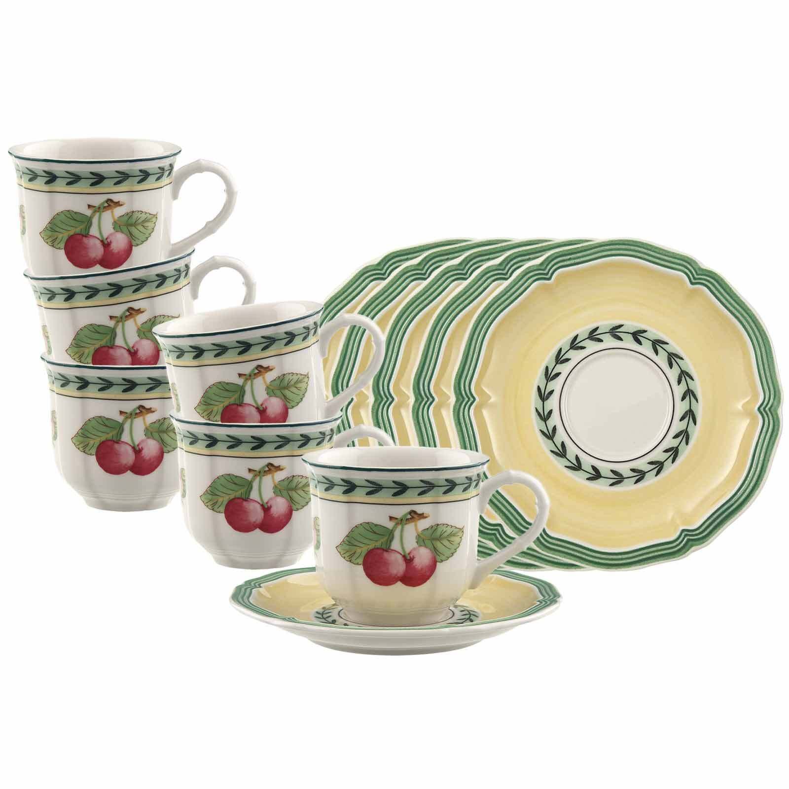 Villeroy & Boch Espressotasse French Garden Fleurence, 6-tlg., Porzellan