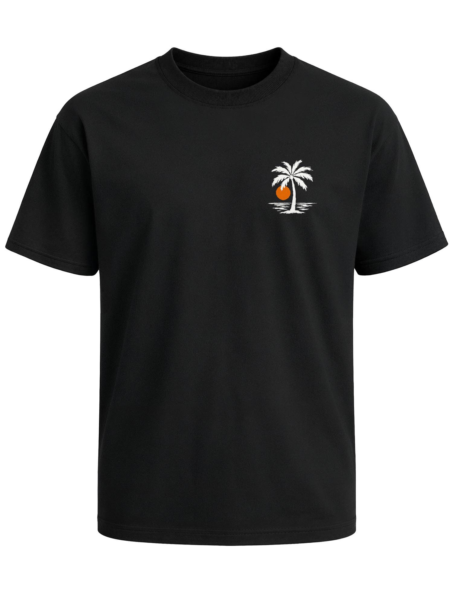 Neverless Oversize-Shirt Herren T-Shirt - Design Beach Logo - Oversized Relaxed Fit Printshirt mit Print